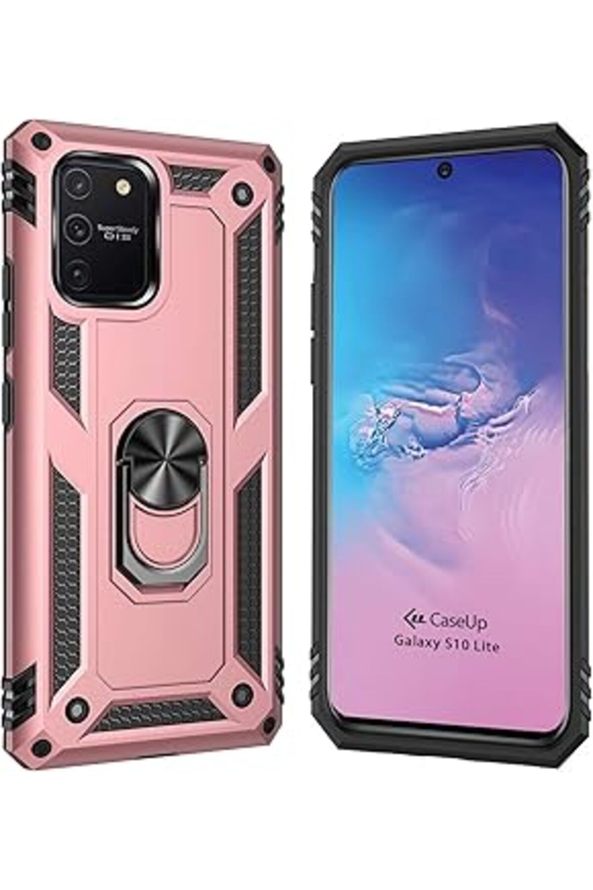 robotrend Caseup Galaxy S10 Lite, Caseup Magnetic Ring Uyumlu Kılıf Rose