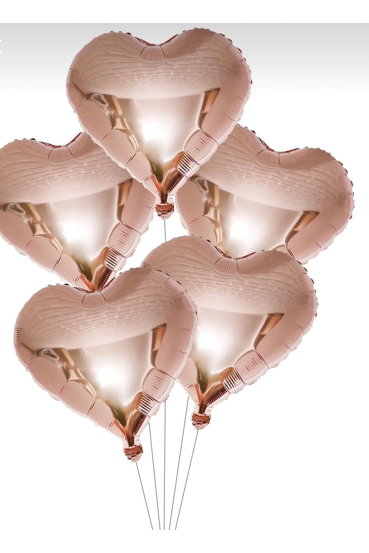 shop 5 ADET ROSEGOLD(Bakır) Folyo Uçan Kalp Balon(45cm)  Evlilik Teklifi  Balon