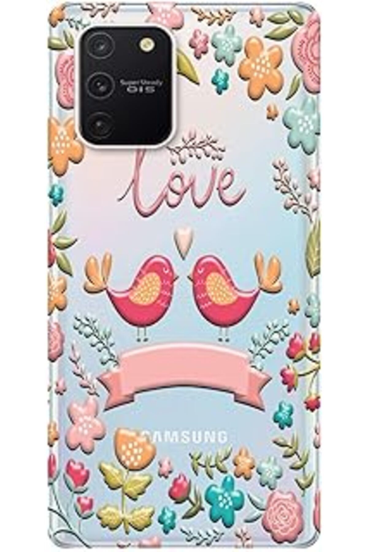 MAGNESİA Galaxy S10 Lite Kılıf Sm-G770F Baskılı Silikon Love Çiçekli Stk:326