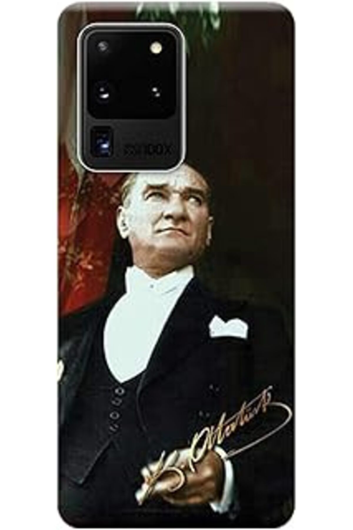 MAGNESİA Galaxy S20 Ultra Kılıf (Sm-G988B) Baskılı Silikon Mustafa Kemal Atatürk Stk:3