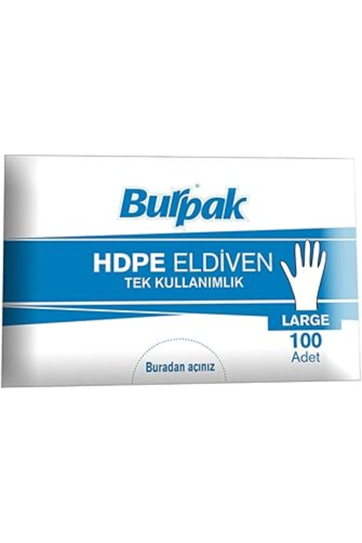 Epatim Kullan At Market Burpak Şeffaf Eldiven Hdpe 100'Lü Paket