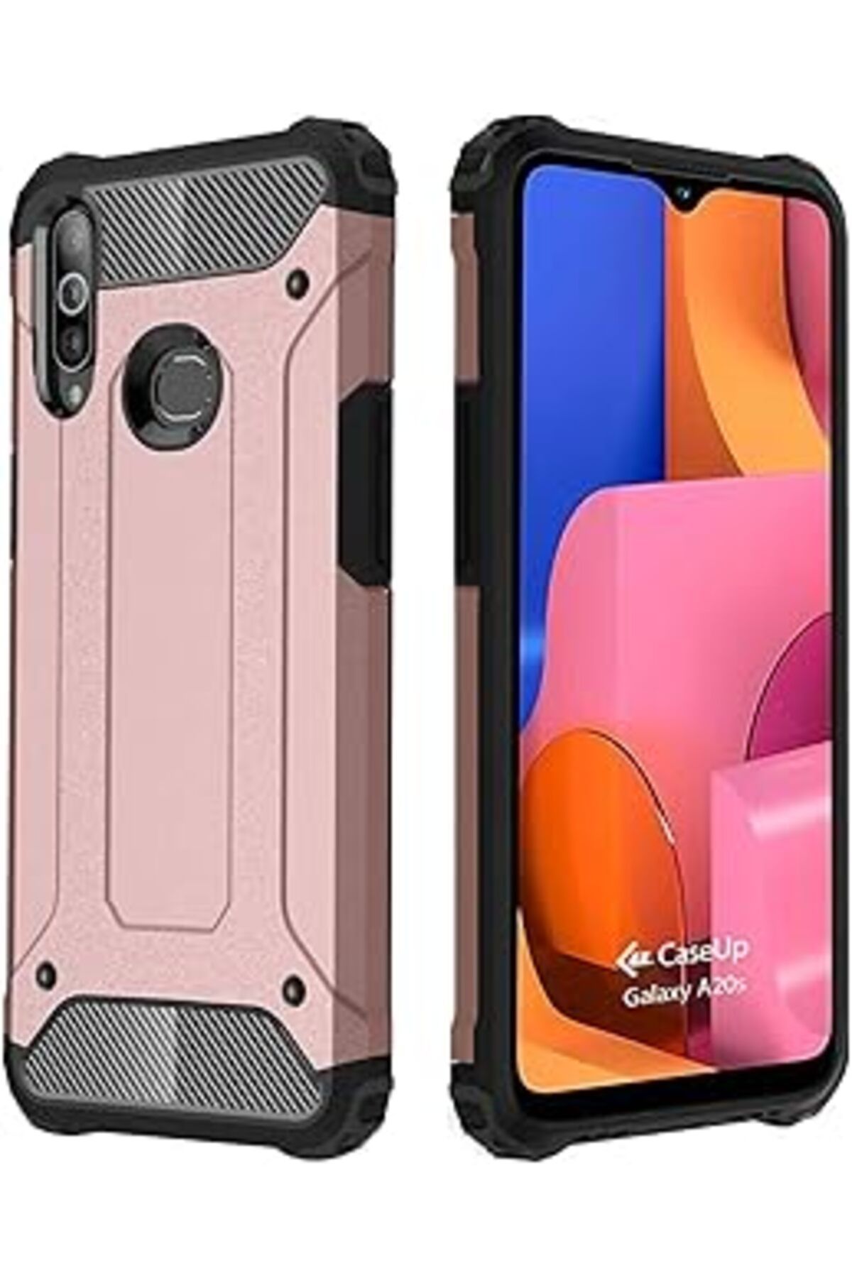 feifei Caseup Galaxy A20S Uyumlu Kılıf, Caseup Tank Rose