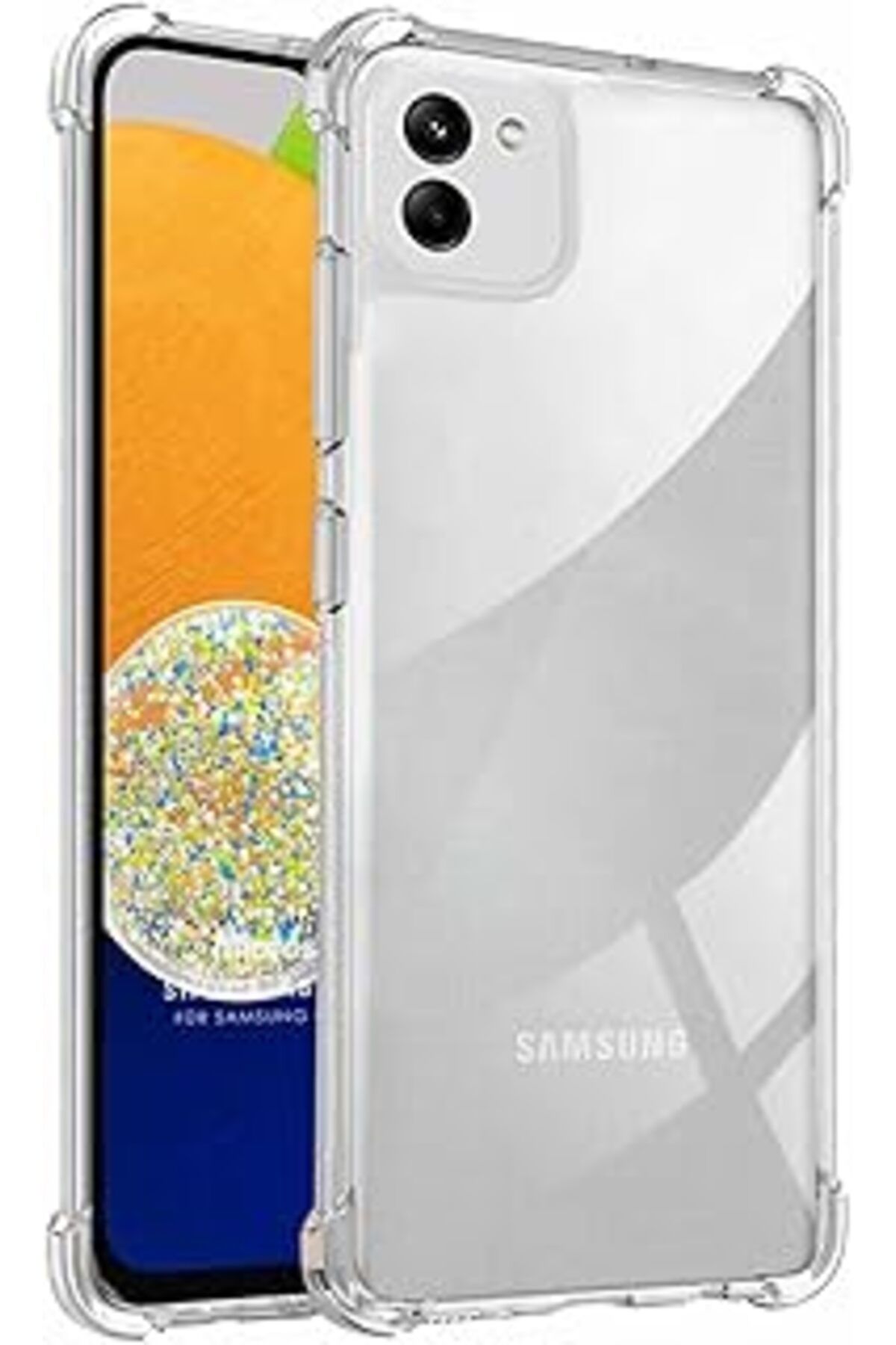 nazeninstoğu Galaxy A03 Için Kılıf Shock Absorbing Şeffaf [Galaxy A03 Ile Uyumlu Kılıf - Şeff