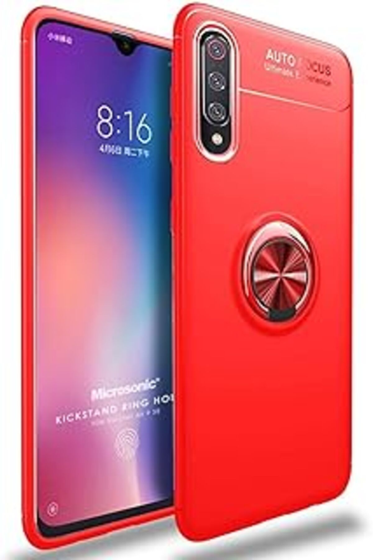 nerede bulurum Mi Mi 9 Se Için Kılıf Kickstand Ring Kırmızı [Mi 9 Se Ile Uyumlu Kılıf - Kırm