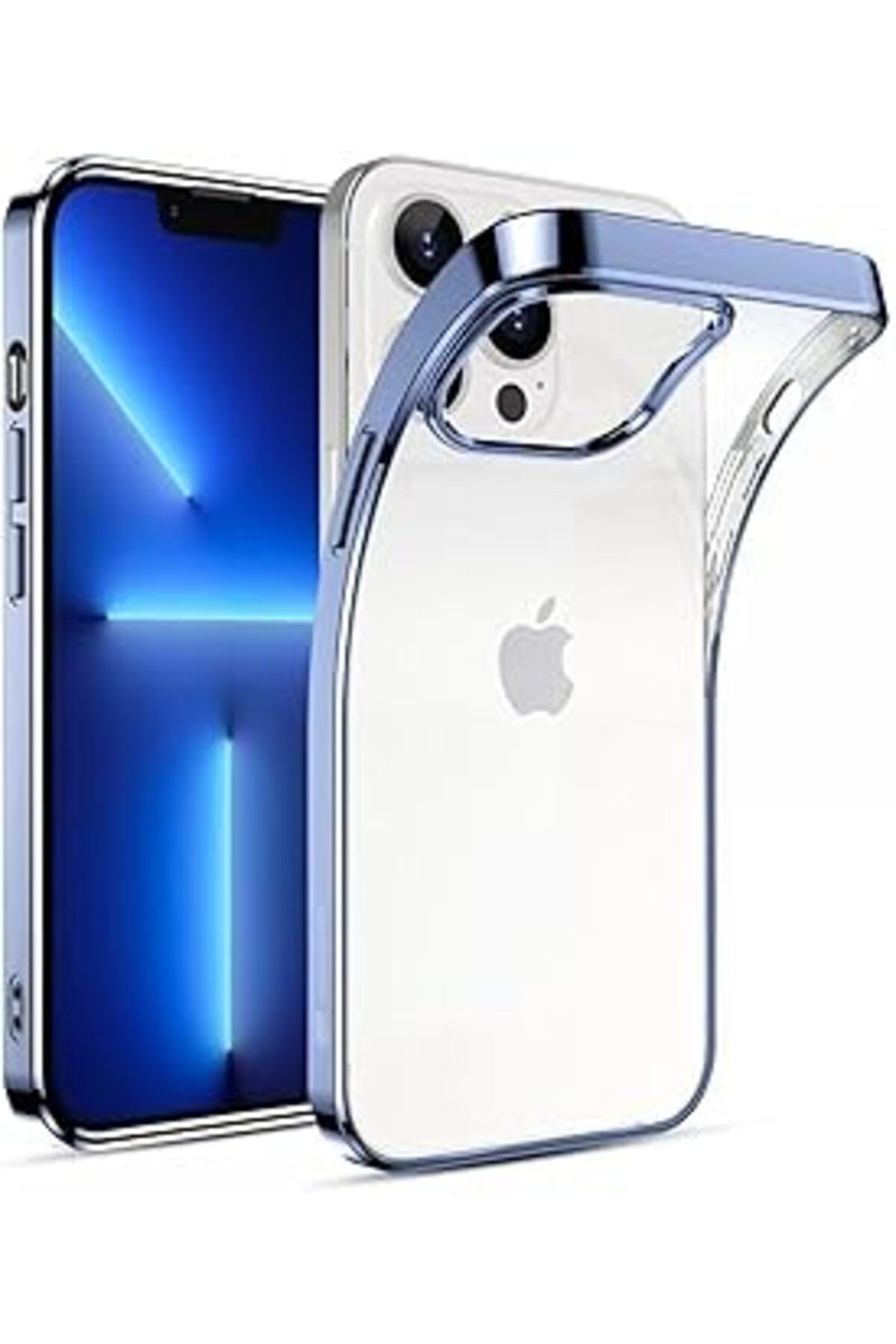 NZM TİCARET Iphone 13 Pro Max Kılıf,Classic Hybrid Metalik Mavi