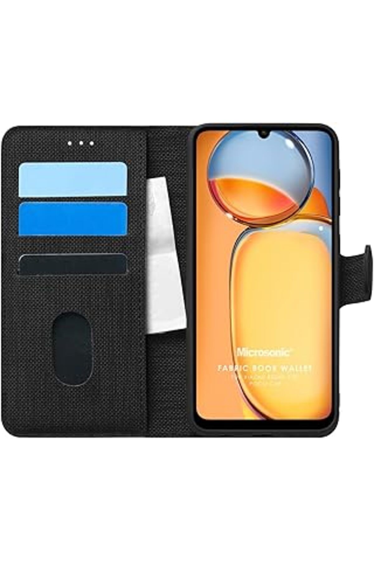 EDALKILIÇ Mi Redmi 13C Için Kılıf Fabric Book Wallet Siyah [Redmi 13C Ile Uyumlu Kılıf - Siyah]