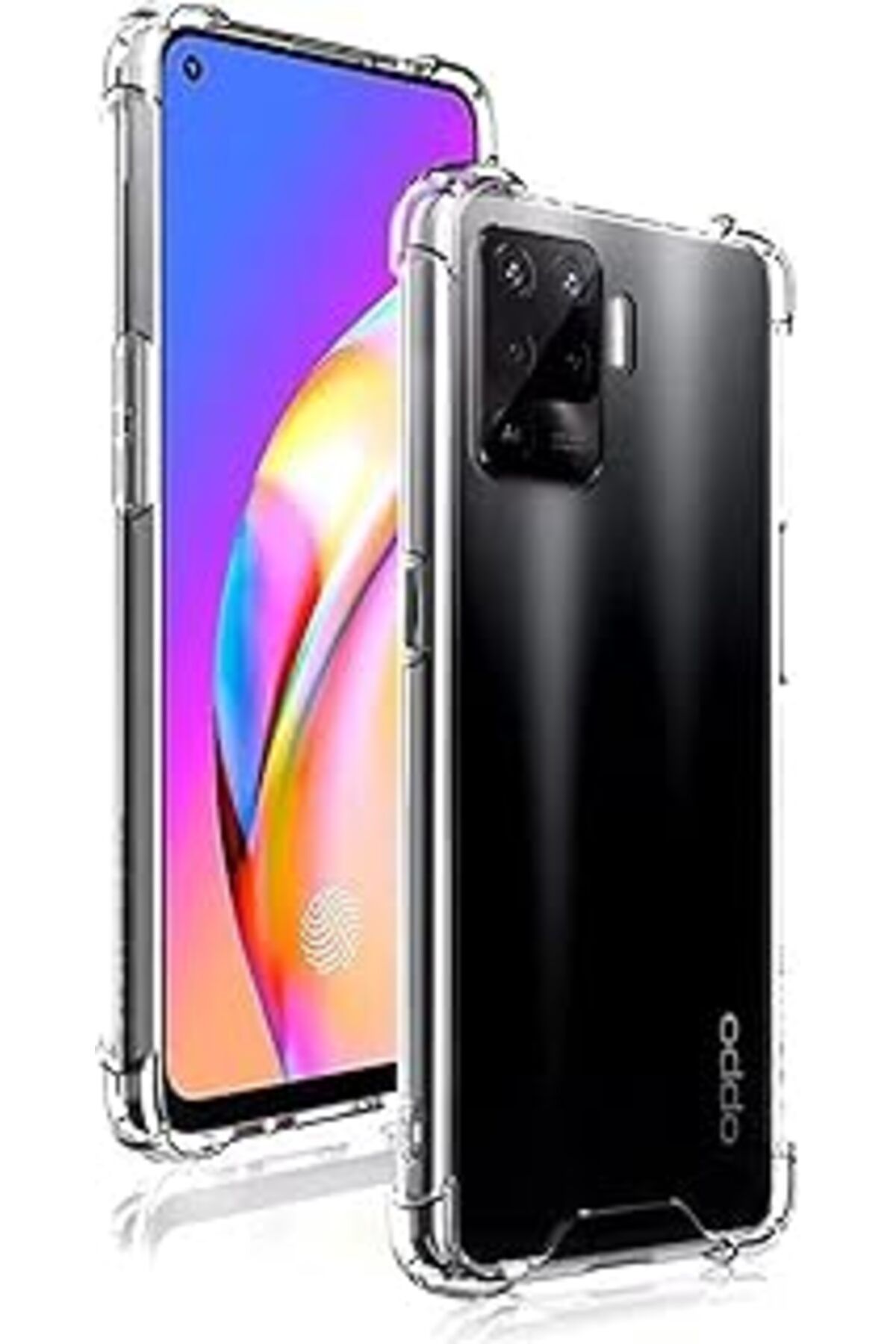 ALKAP E Oppo Reno 5 Lite Ile Uyumlu Kılıf Nitro Antishock Transparan Köşeler Esnek Geliştirilmiş