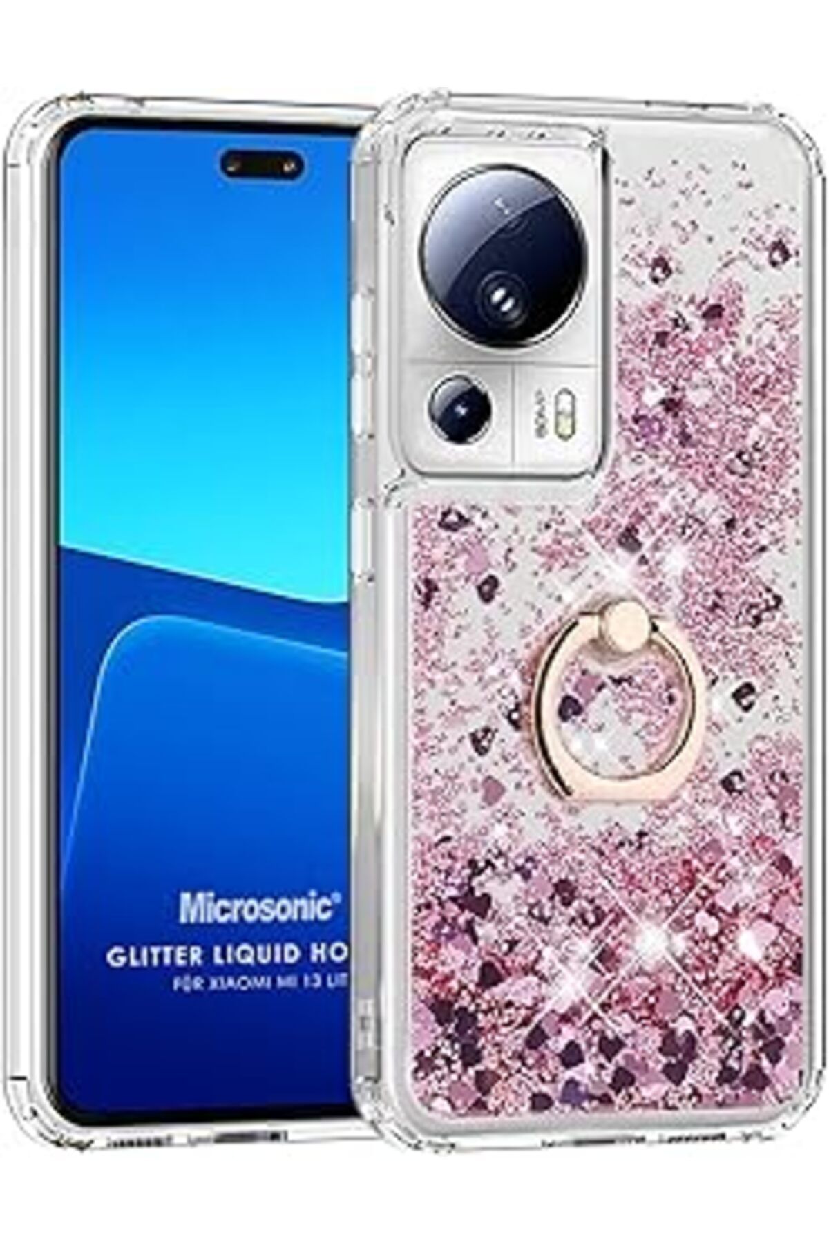 nerede bulurum Mi Mi 13 Lite Için Kılıf Glitter Liquid Pembe [Mi 13 Lite Ile Uyumlu Kılıf -