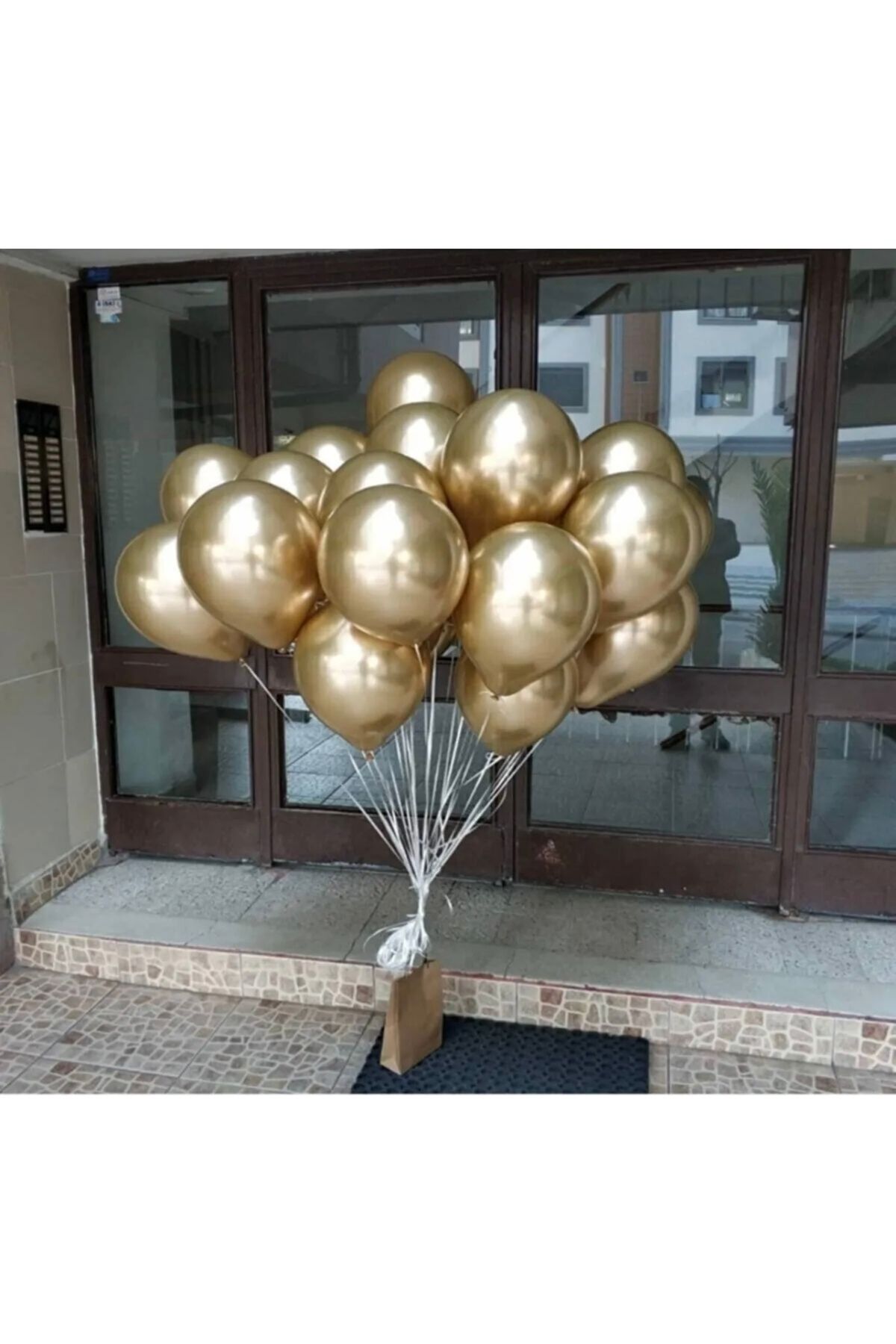 shop 12 inc (30cm) Gold Krom Aynalı Balon 10 ADET