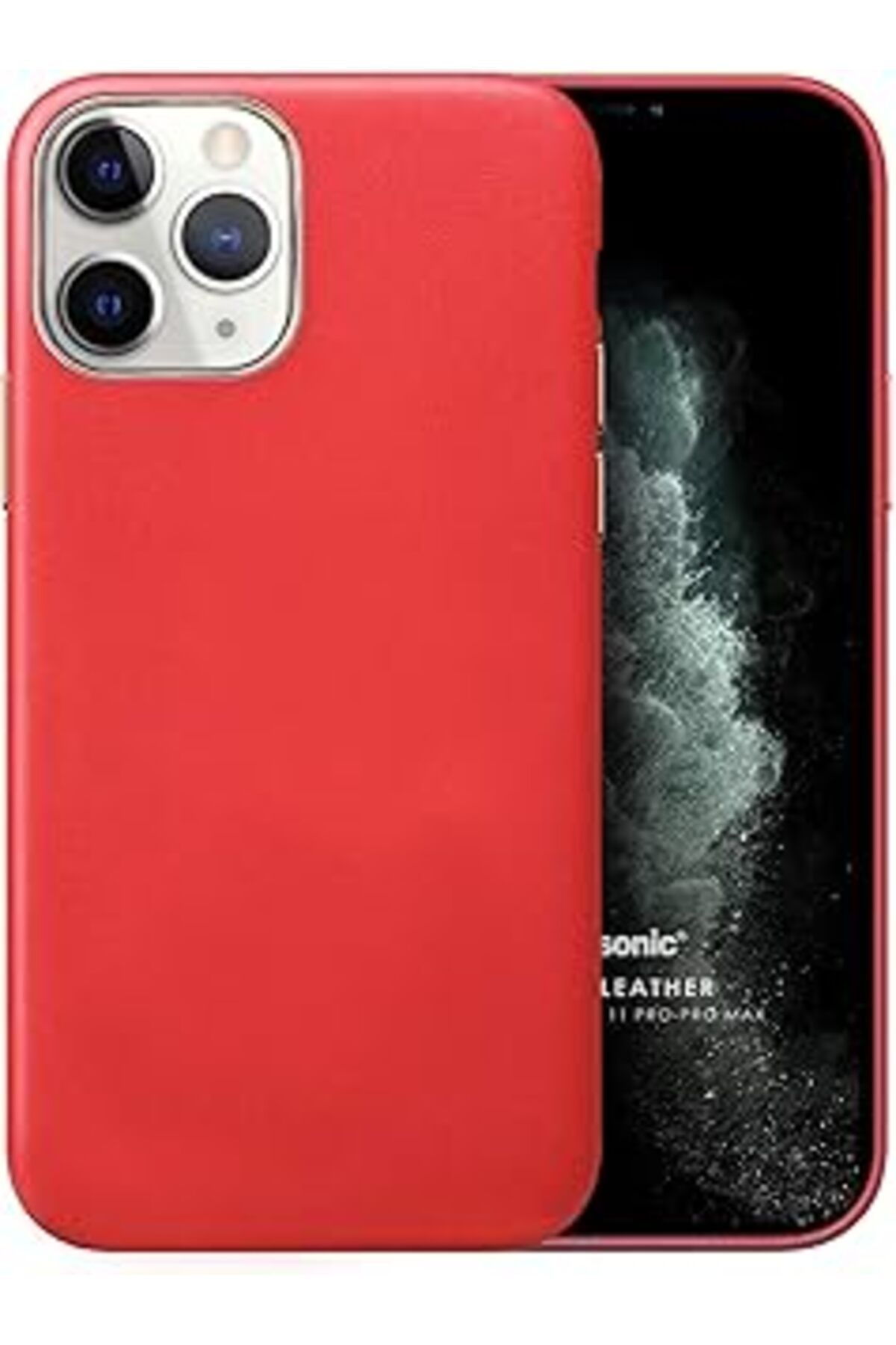 nerede bulurum Iphone 11 Pro Için Kılıf Luxury Leather Kırmızı