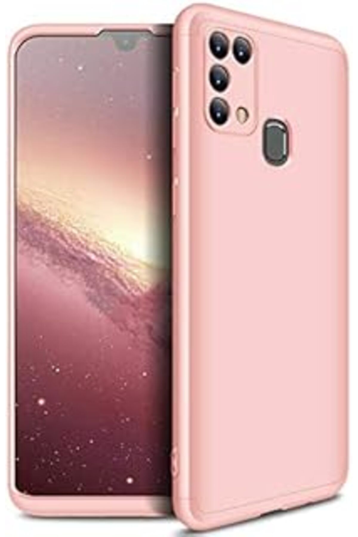 nerede bulurum Galaxy M31 Kılıf 360 Tam Koruma Kapak 3 Parça Slim Fit Rose