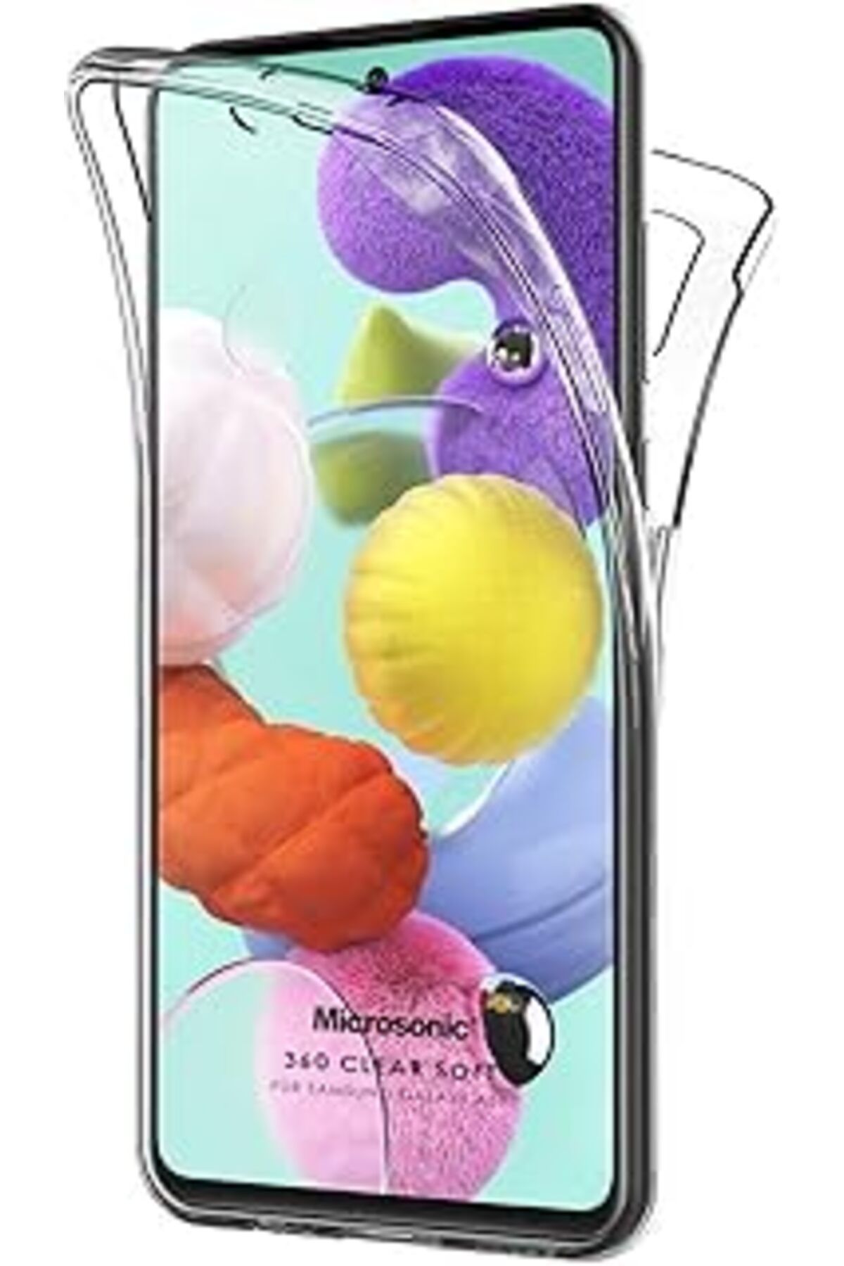 robotrend Galaxy A51 Için Kılıf 6 Tarafı Tam Full Koruma 360 Clear Soft Şeffaf [Galaxy A51