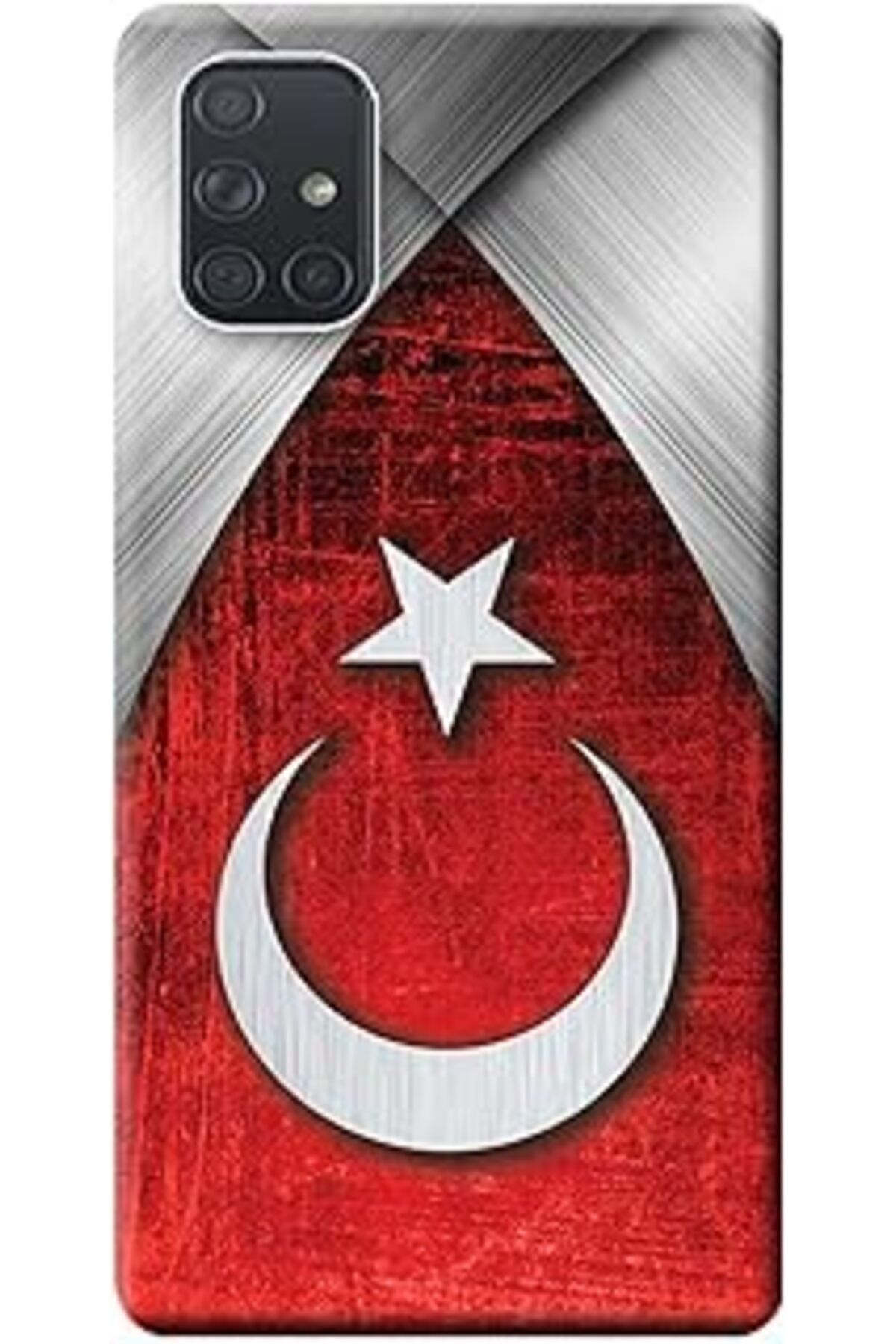 MAGNESİA Galaxy A71 Kılıf (Sm-A715F) Baskılı Silikon Türk Bayrağı Tasarım Stk:378