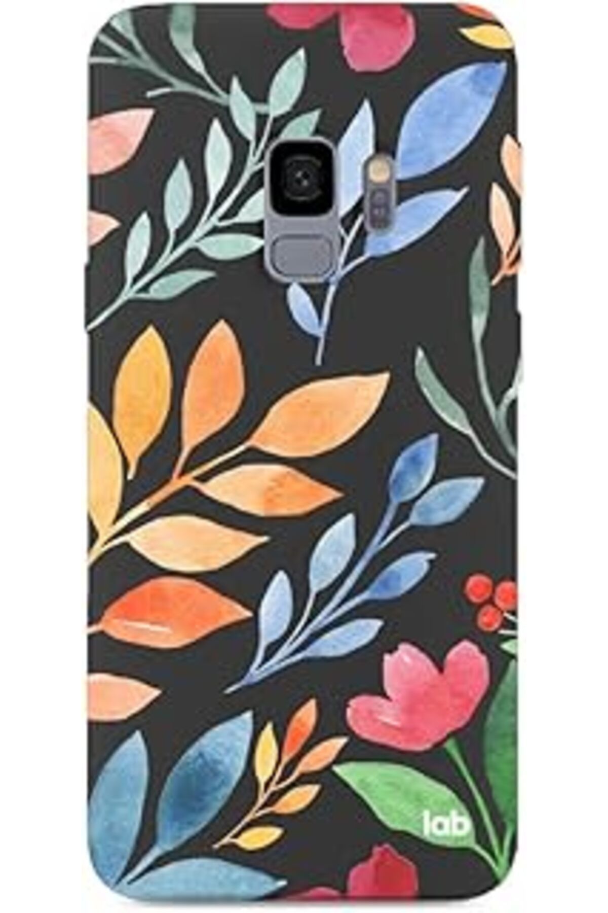 Ceet Markets Caseslab S9 Siyah Silikon Telefon Kılıfı - Watercolor Flowers I