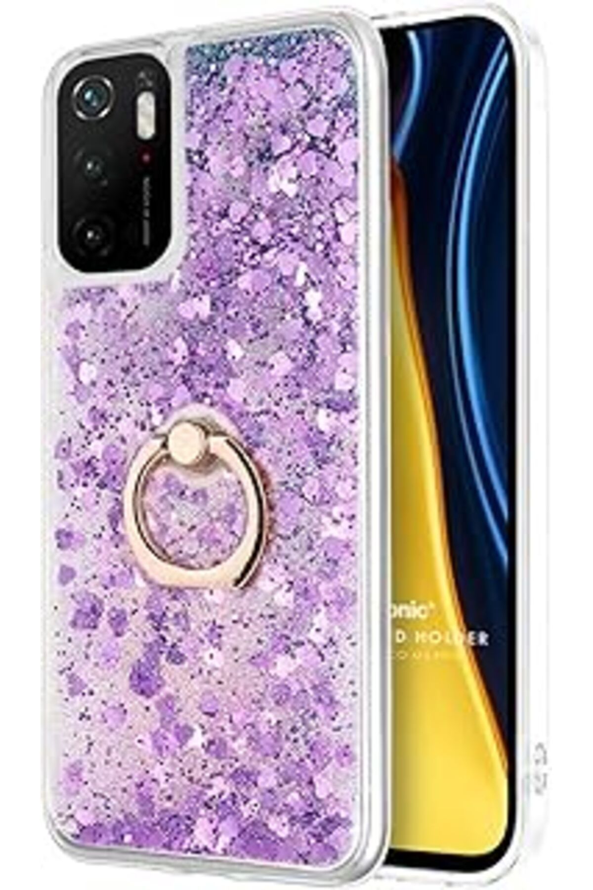 MAGNESİA Redmi Note 11 Se Için Kılıf Glitter Liquid Mor [Redmi Note 11 Se Ile Uyuml