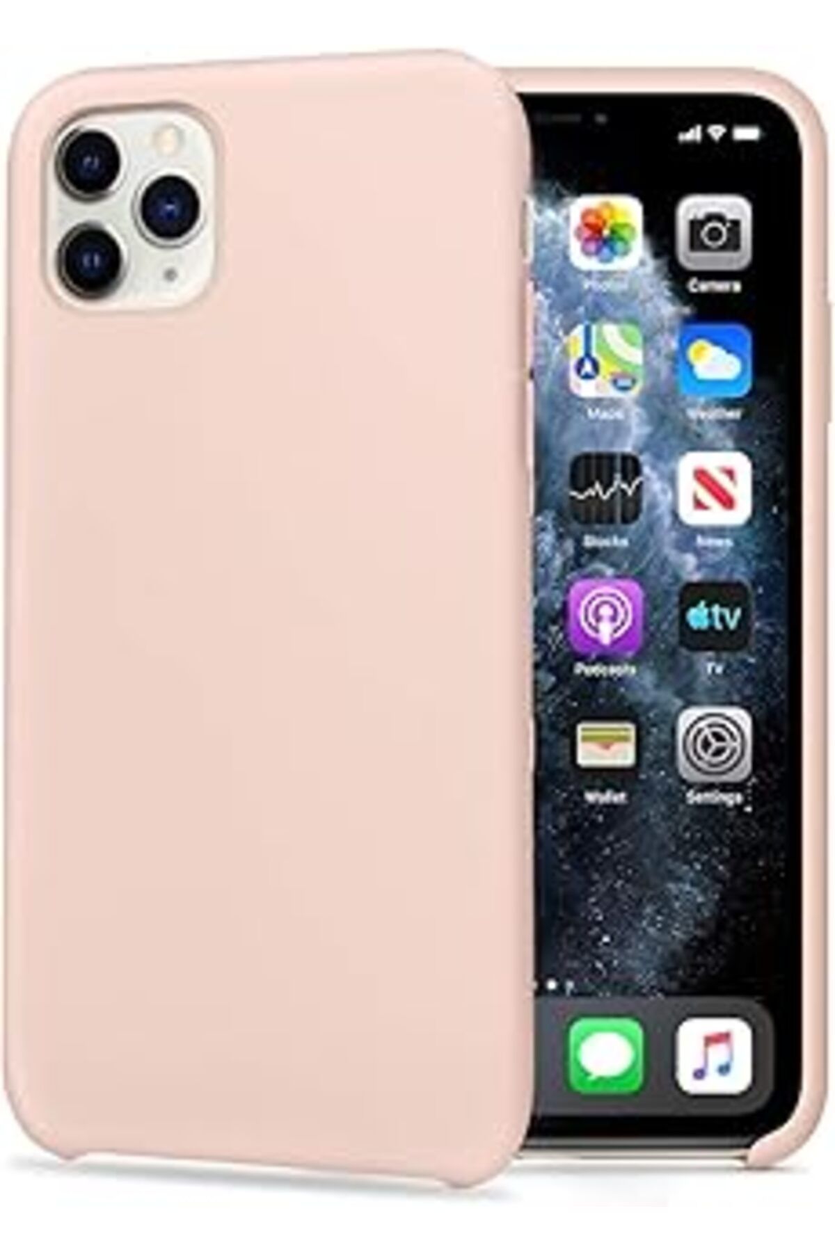 feifei Caseup Iphone 11 Pro Uyumlu Kılıf Caseup Slim Liquid Silicone Uyumlu Kılıf Rose