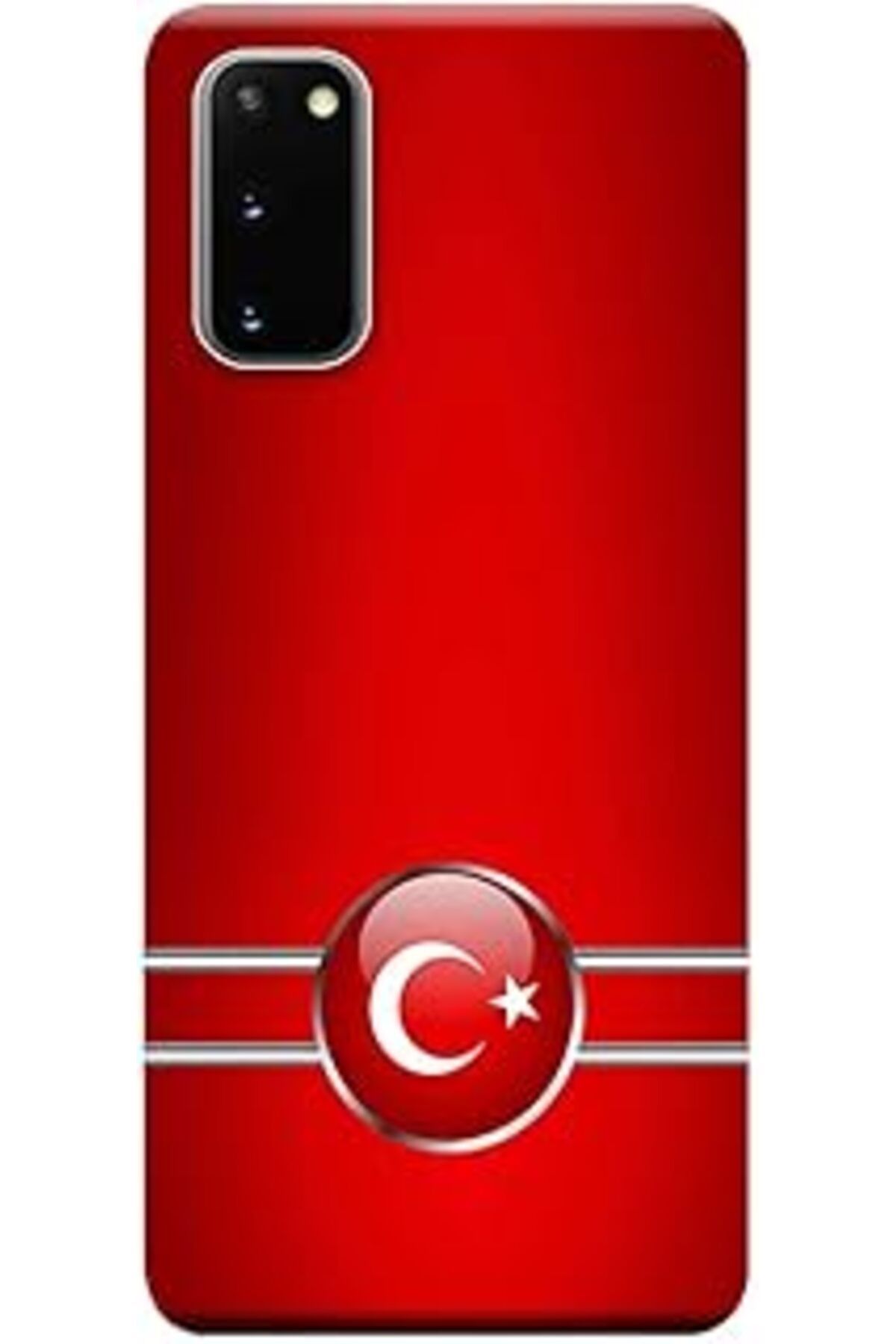 NZM TİCARET Galaxy S20 Kılıf (Sm-G980F) Baskılı Silikon Türk Bayrağı Stk:106