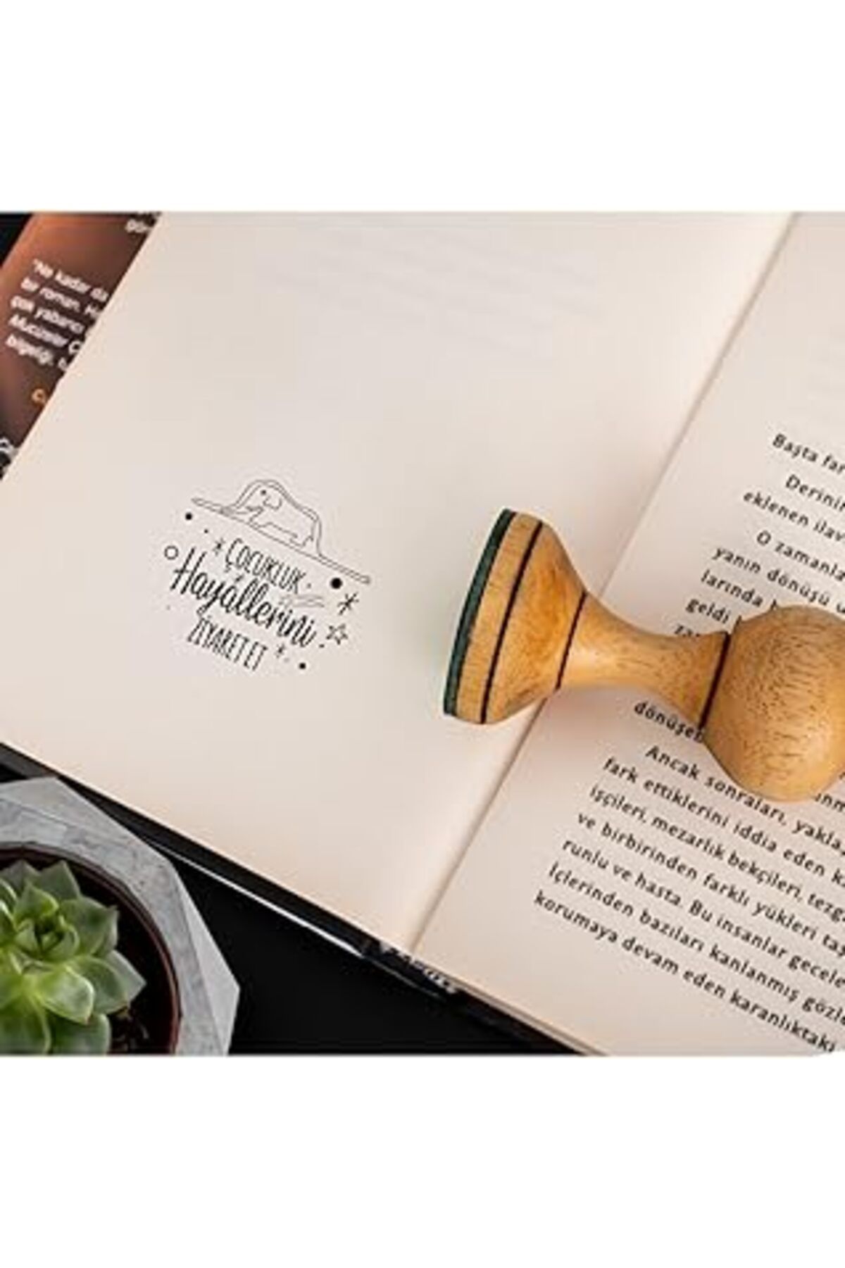 MAGNESİA Küçük Prens Tasarımlı Ahşap Kaşe Seti - Little Prince Baskılı Kitap Mührü