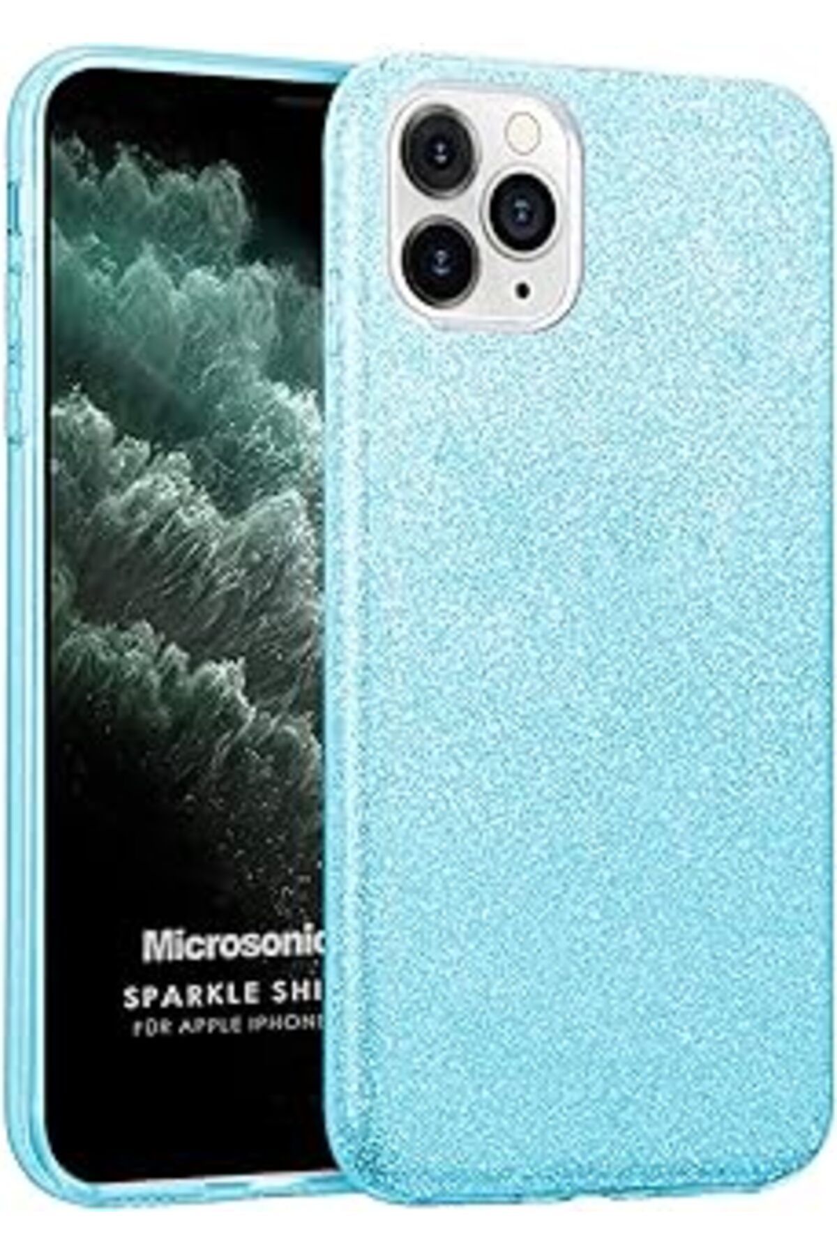 feifei Iphone 11 Pro Max Kılıf Sparkle Shiny Mavi