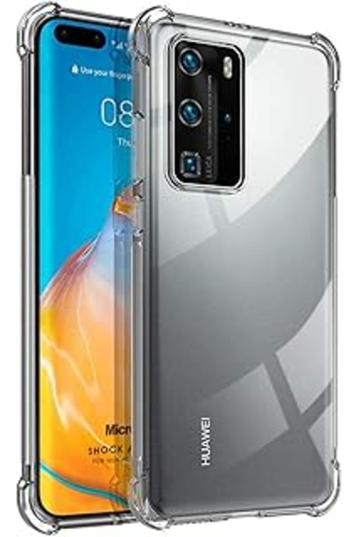 EDALKILIÇ Shock Absorbing Için Kılıf Huawei P40 Pro Şeffaf [P40 Pro Ile Uyumlu Kılıf - Şeffaf]