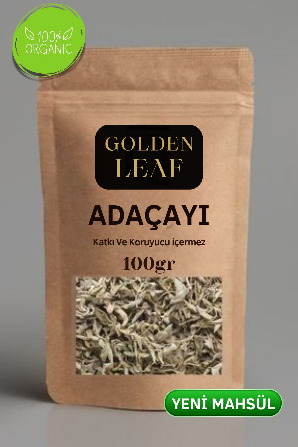 golden leaf Yeni Mahsül Organik Öğütülmüş Dağ Adaçayı 100gr