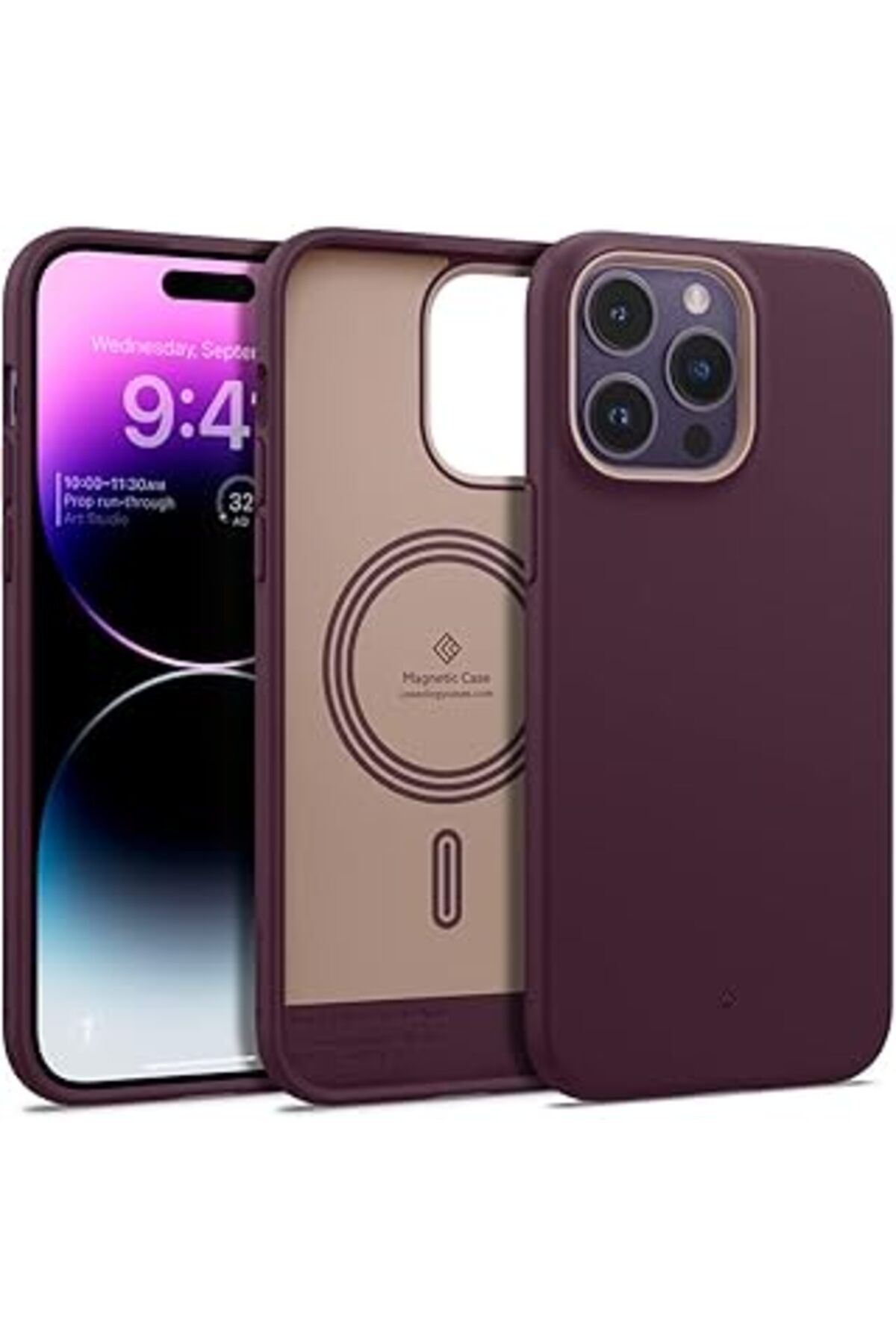 EDALKILIÇ Spigen Caseology Iphone 14 Pro Max Kılıf Nano Pop Mag Magsafe Özellikli Burgundy Bean - Acs04870