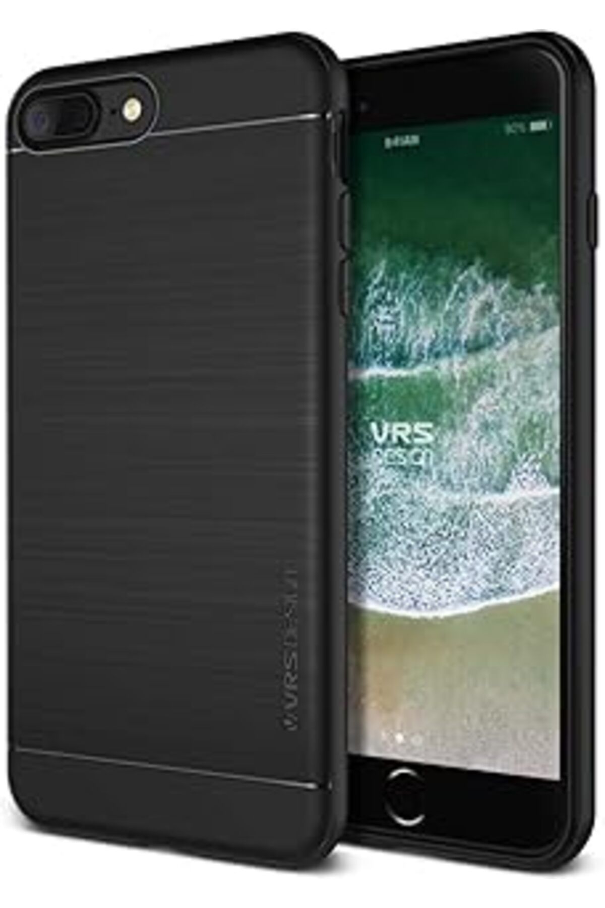 EDALKILIÇ Vrs Design Vrs89297 Vrs Iphone 8 Plus / 7 Plus New Simpli Fit Kılıf Siyah, İNce Arka Kapak