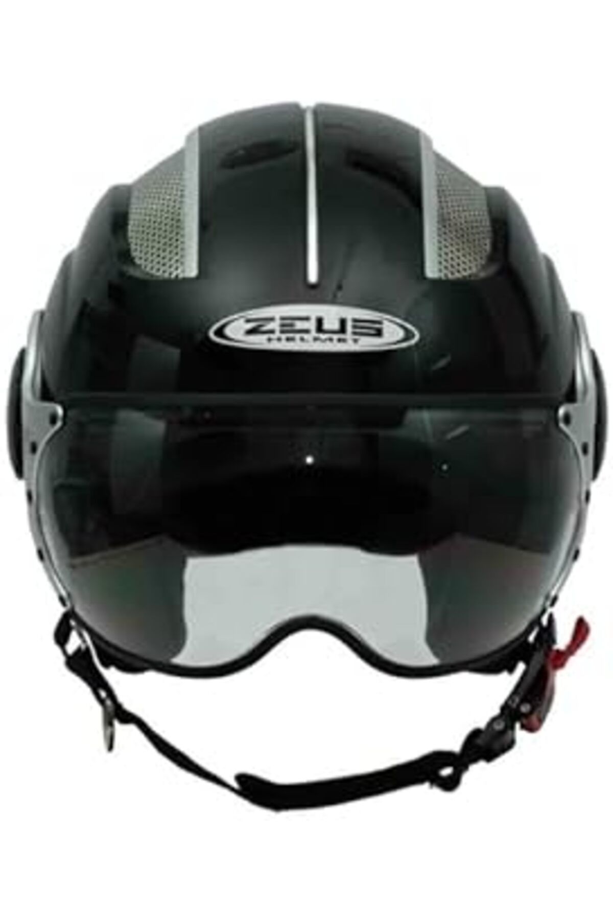 NZM TİCARET Zeus Zs-218A Motosiklet Kaskı Açık Kask Black Xs