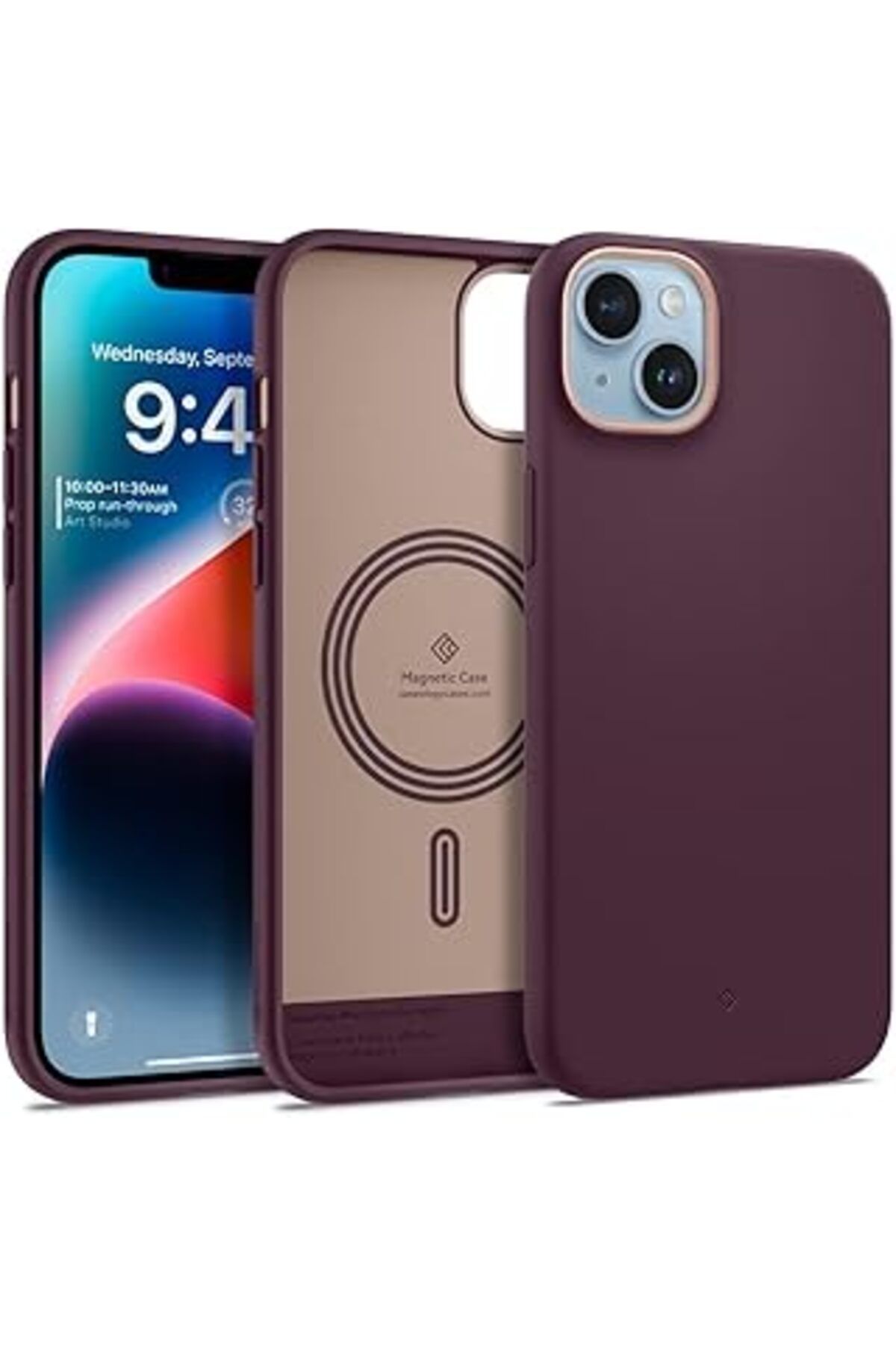 EDALKILIÇ Caseology Spigen Iphone 14 Plus Kılıf Nano Pop Mag Magsafe Özellikli Burgundy Bean - Acs04939