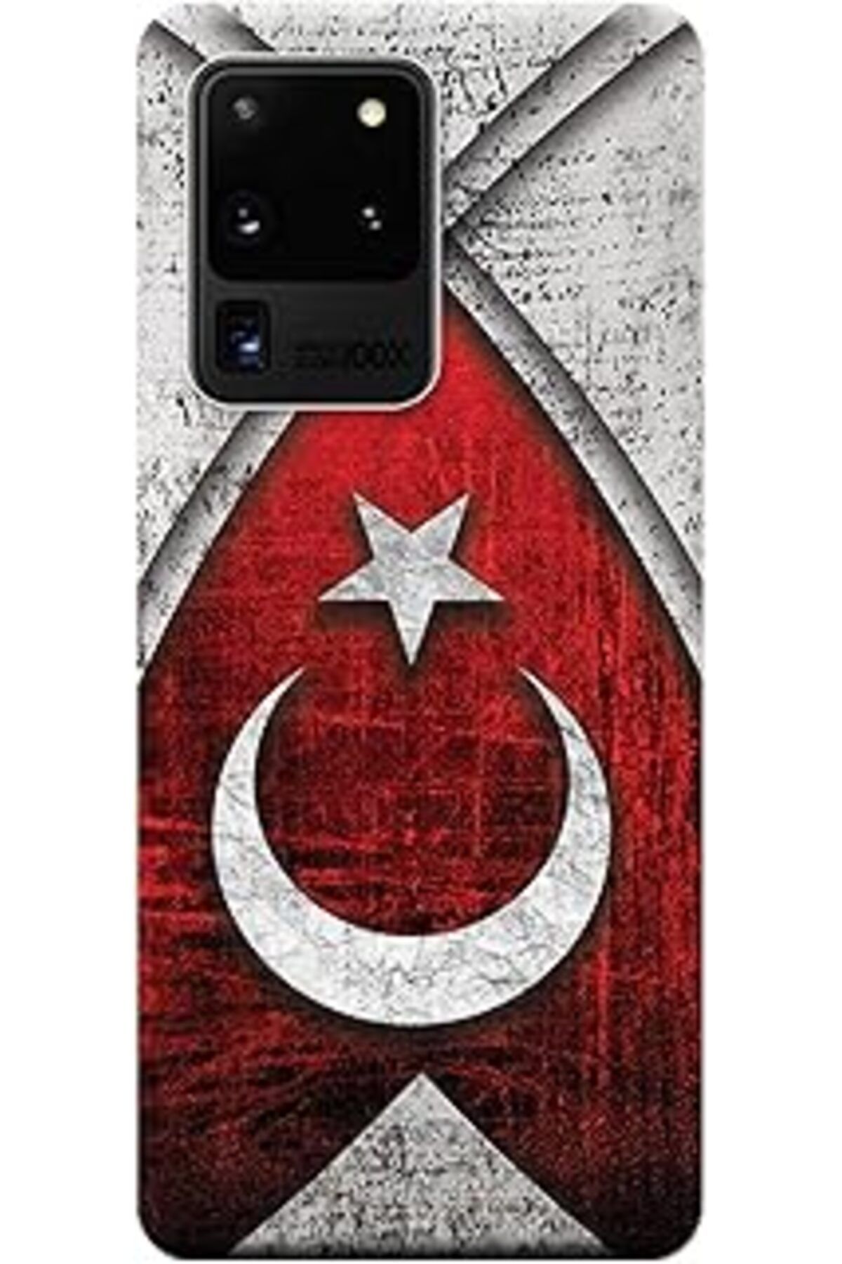 Ceet Markets Galaxy S20 Ultra Kılıf (Sm-G988B) Baskılı Silikon Türk Bayrağı Tasarım Stk:380