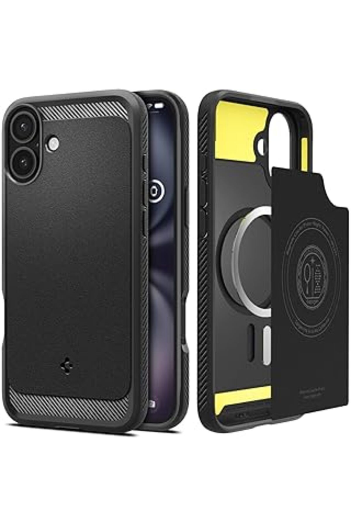 MAGNESİA Spigen Iphone 16 Kılıf Rugged Armor Magfit Magsafe Özellikli Matte Black - Acs08214