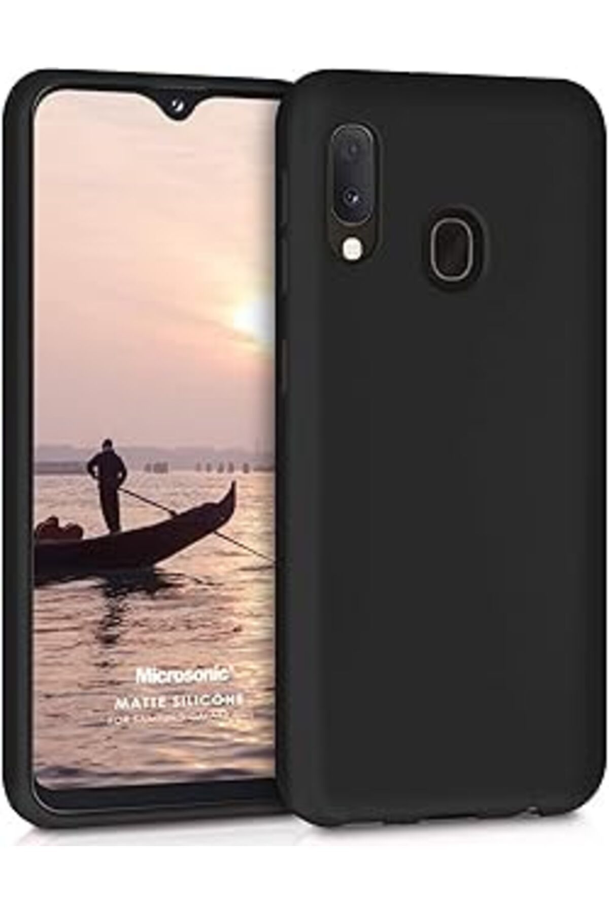 NZM TİCARET Matte Silicone Galaxy M10S Için Kılıf Siyah [Galaxy M10S Ile Uyumlu Kılıf - Siya