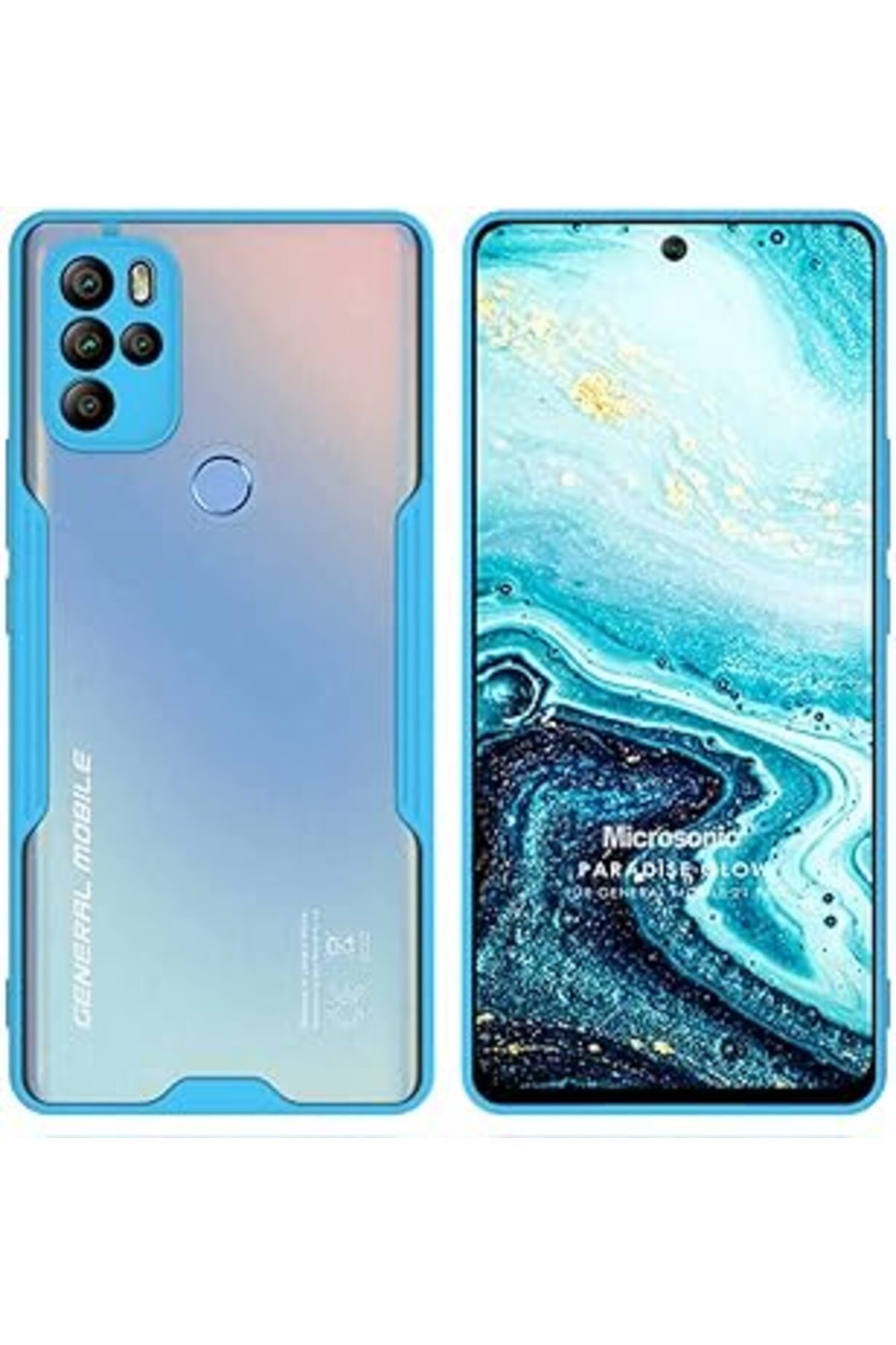 NZM TİCARET General Mobile Gm 21 Pro Için Kılıf Paradise Glow Turkuaz [Gm 21 Pro Ile Uyumlu Kılıf -