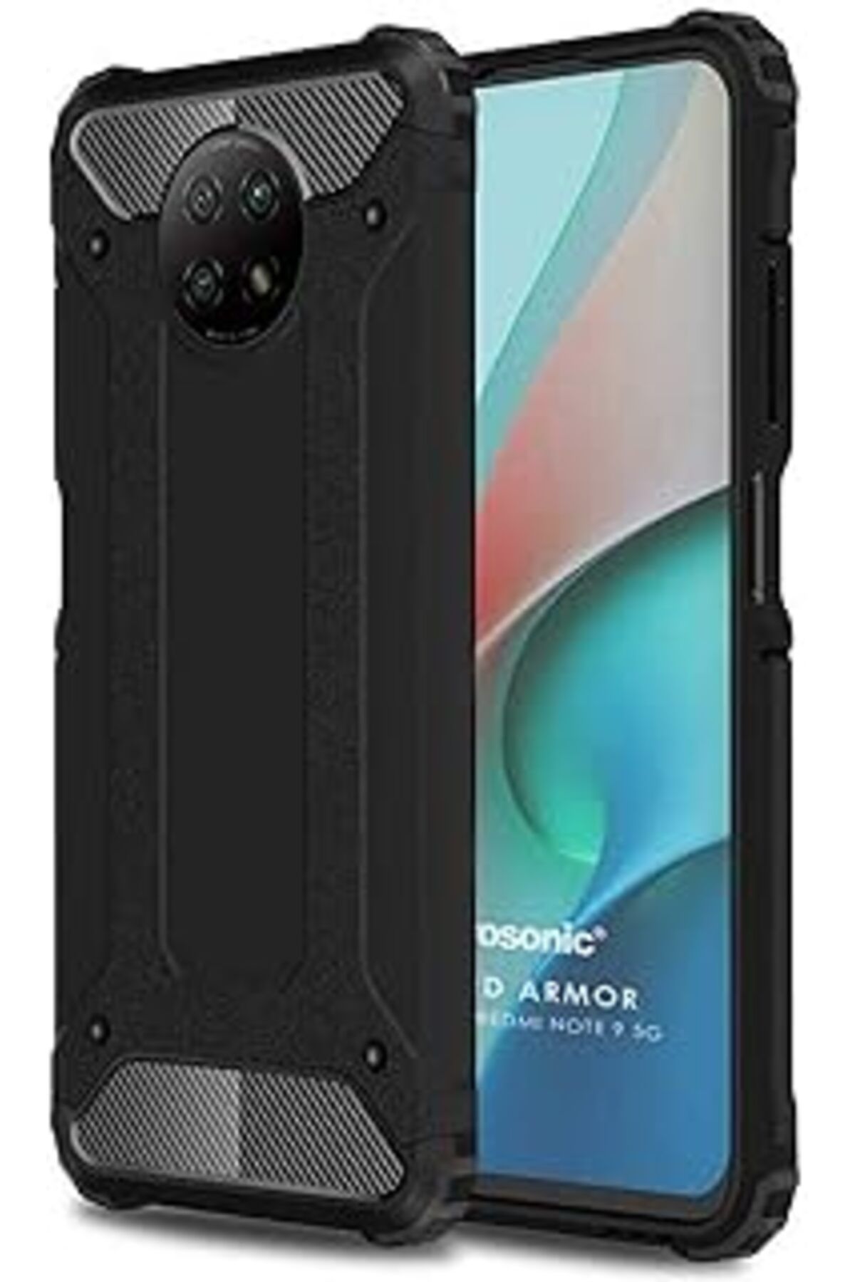 nerede bulurum Mi Redmi Note 9 5G Için Kılıf Rugged Armor Siyah [Redmi Note 9 5G Ile Uyumlu Kılıf -