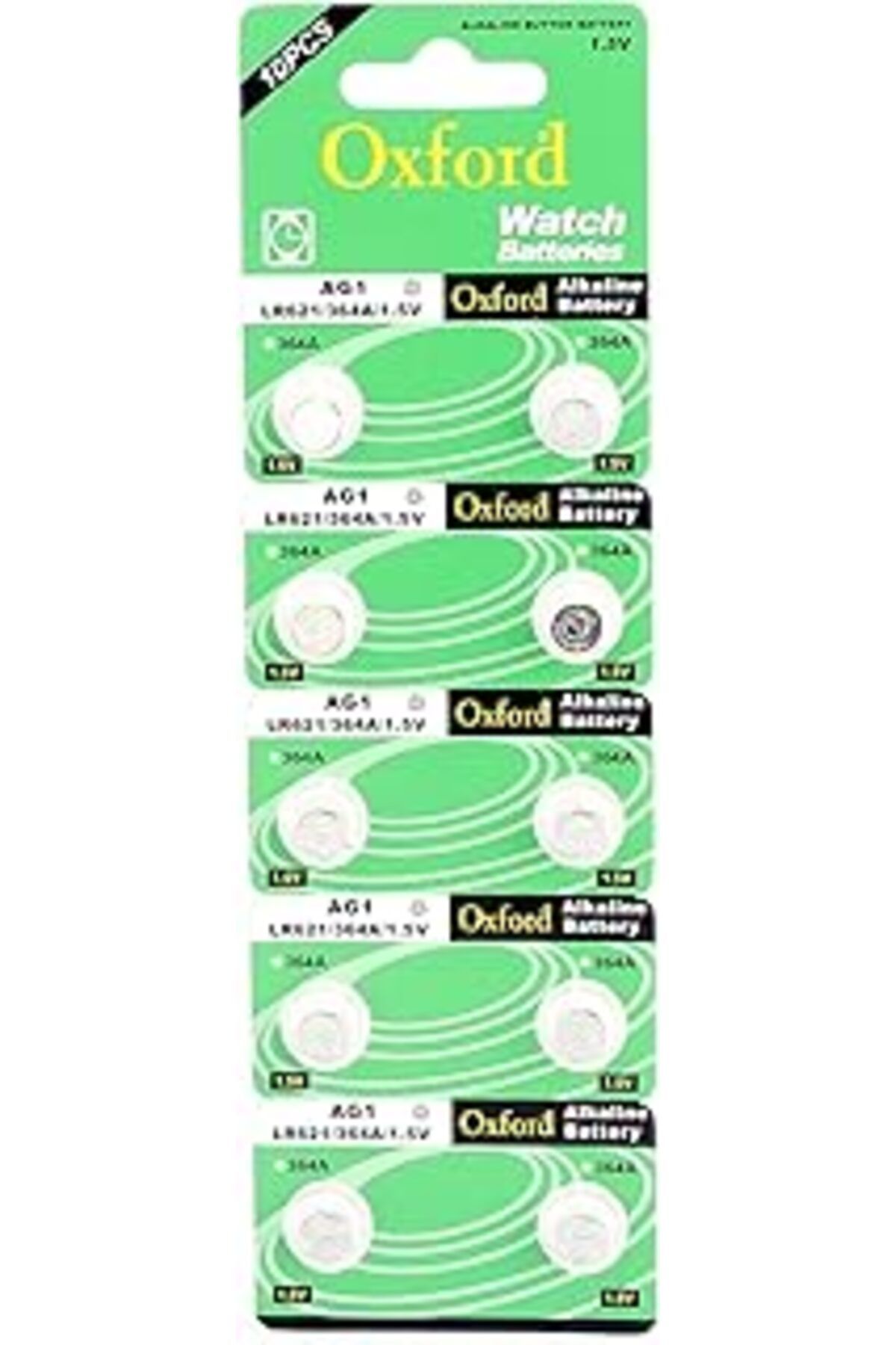 nazeninstoğu Oxford Ag1 - Lr621-364 - Sr6 1.5V Alkalin Saat Pili 10 Adet