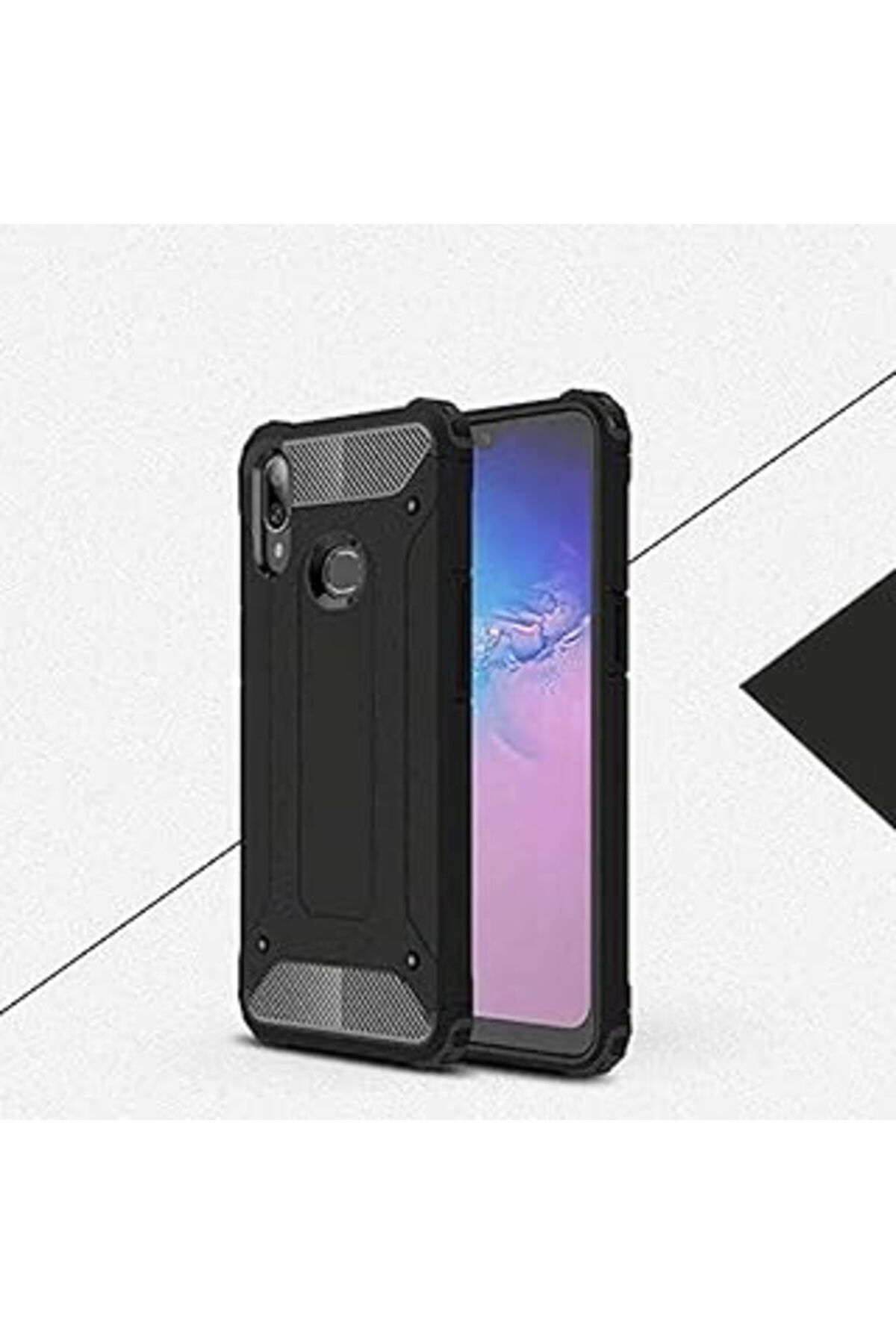 MAGNESİA Galaxy A10 S Ile Uyumlu Kılıf Crash Zırh Tipi Koruyucu Çift Katmanlı Silikon Kapa