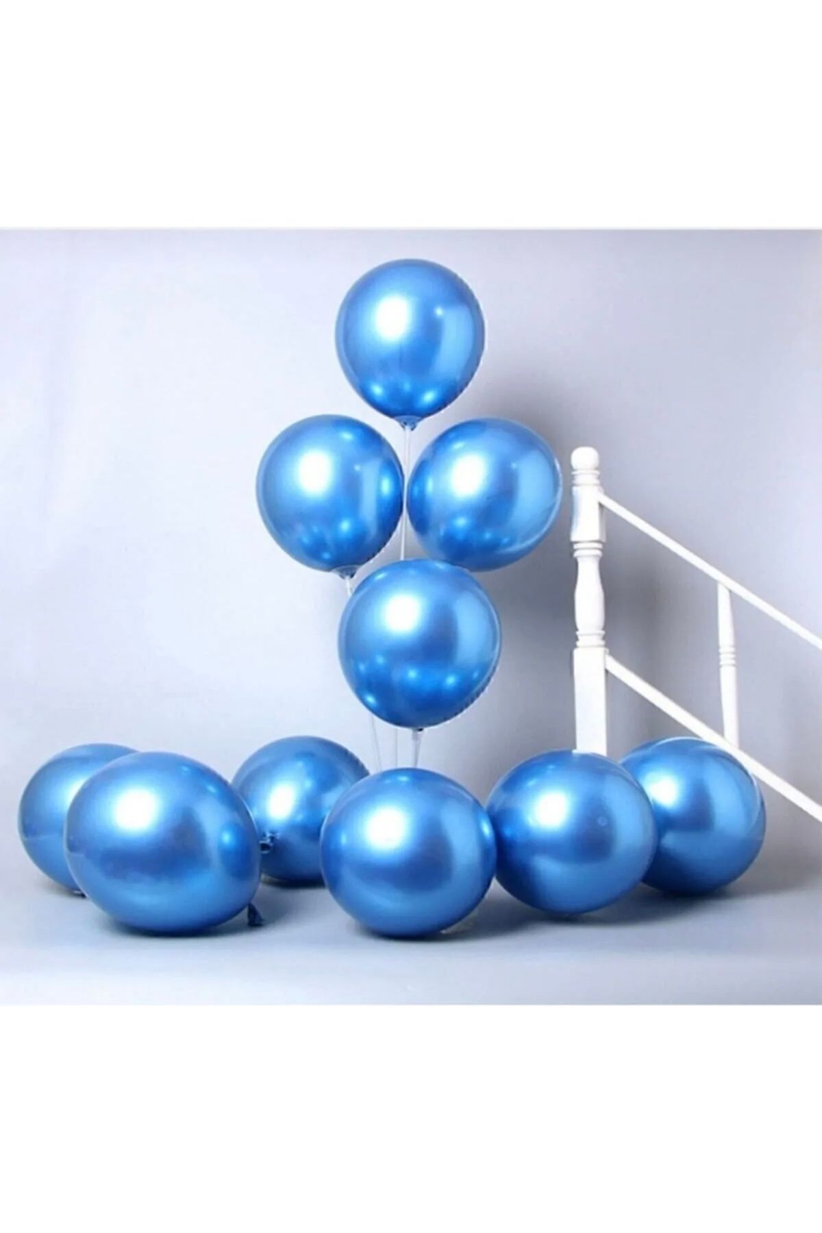 shop Mavi Krom Balon 12inc  (Aynalı Balon) 10 adet