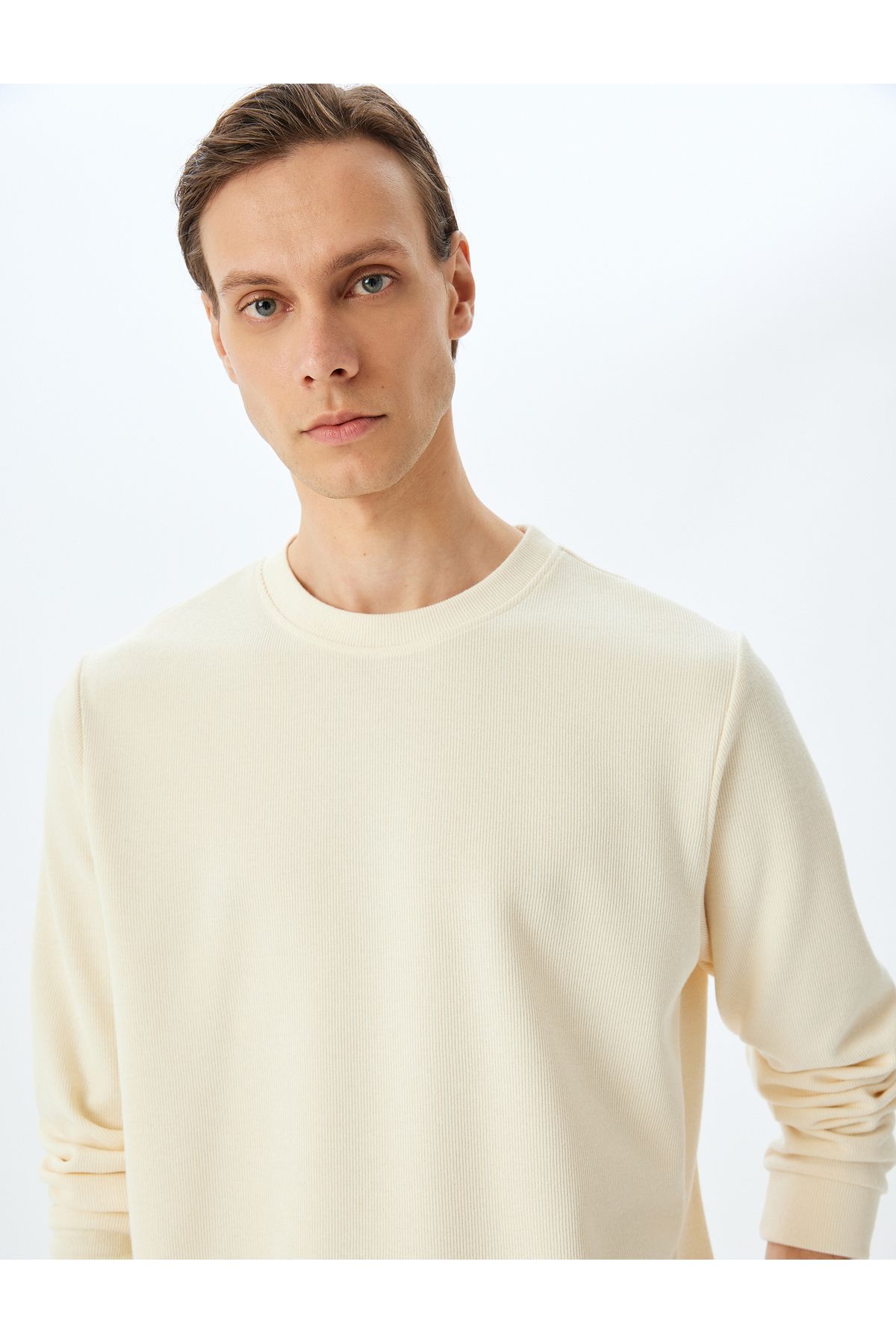 Koton KT - Pamuk Karışımlı Basic Bisiklet Yaka Sweatshirt