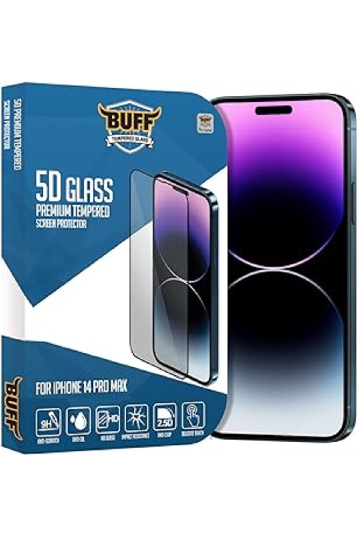 NZM TİCARET Buff Iphone 14 Pro Max 5D Glass Ekran Koruyucu