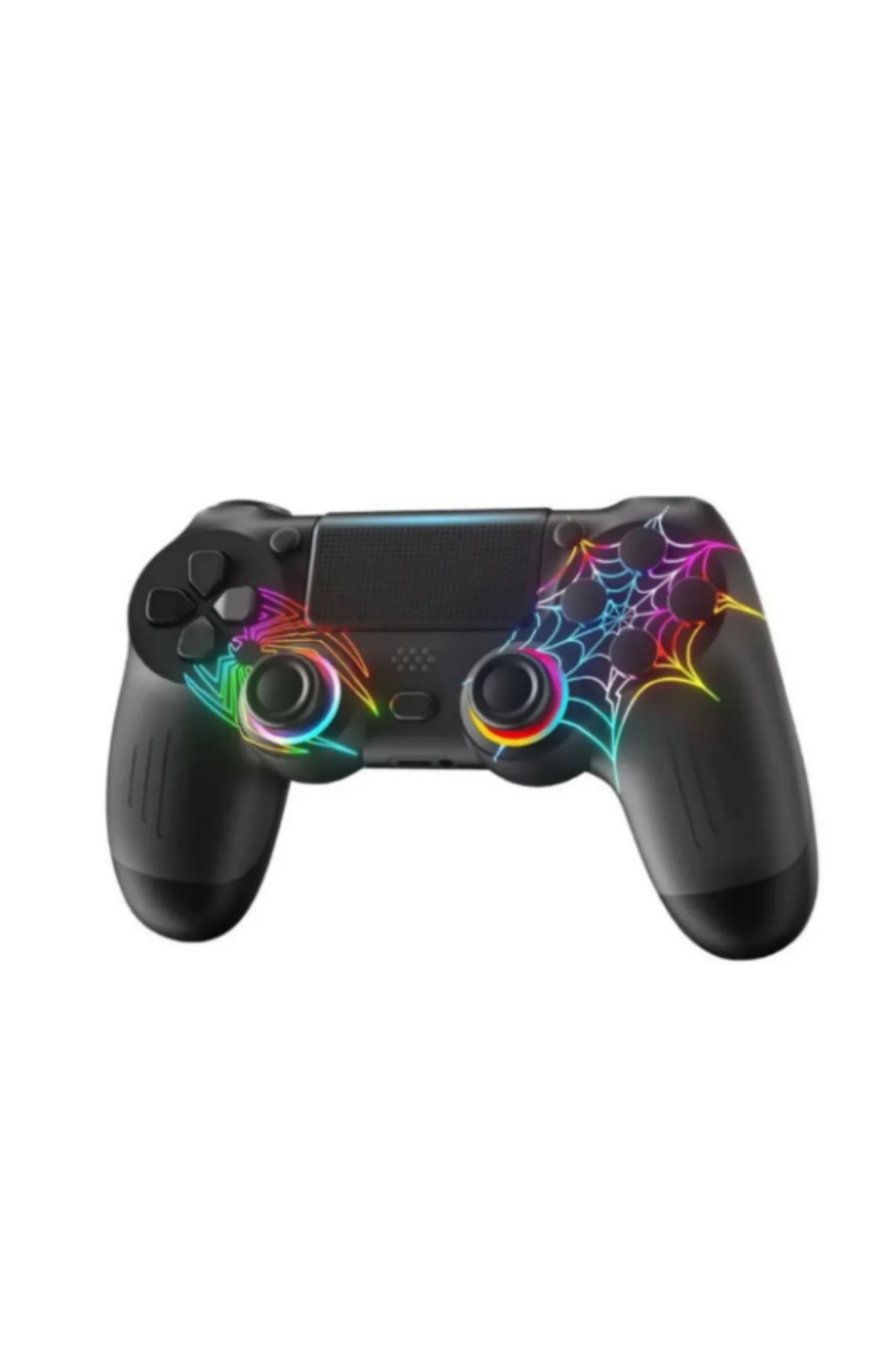 Ozmik PS4/PC Uyumlu RGB Çift Motor Titreşimli Spiderman Bluetooth Oyun Kolu