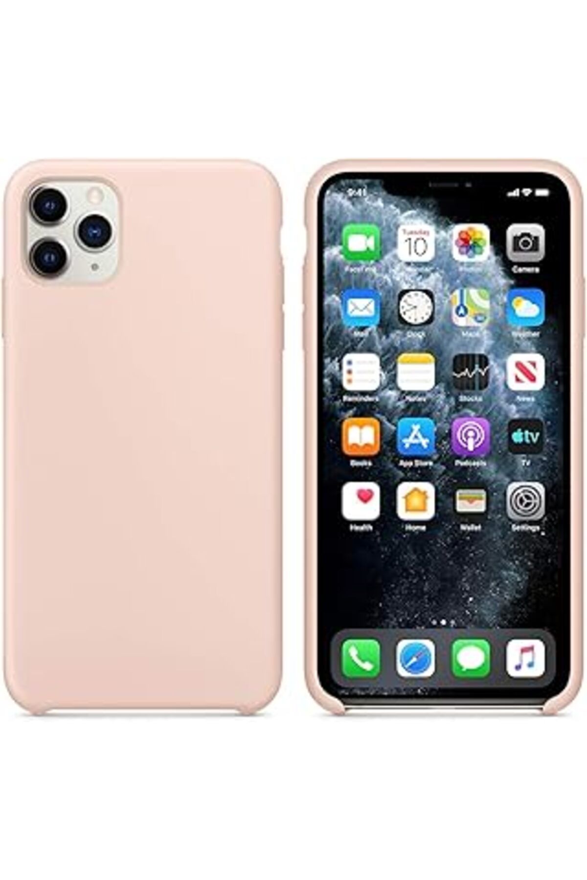 EDALKILIÇ Iphone 11 Pro Max (6.5'') Için Kılıf Liquid Lansman Silikon Kum Pembesi [Iphone 11