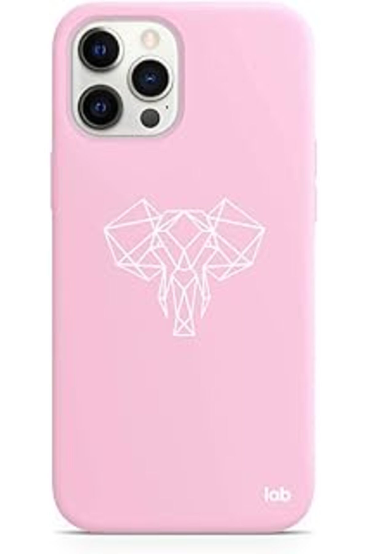 MAGNESİA Caseslab Iphone 12 Pro Max Pembe Silikon Telefon Kılıfı - Elephant Geometric