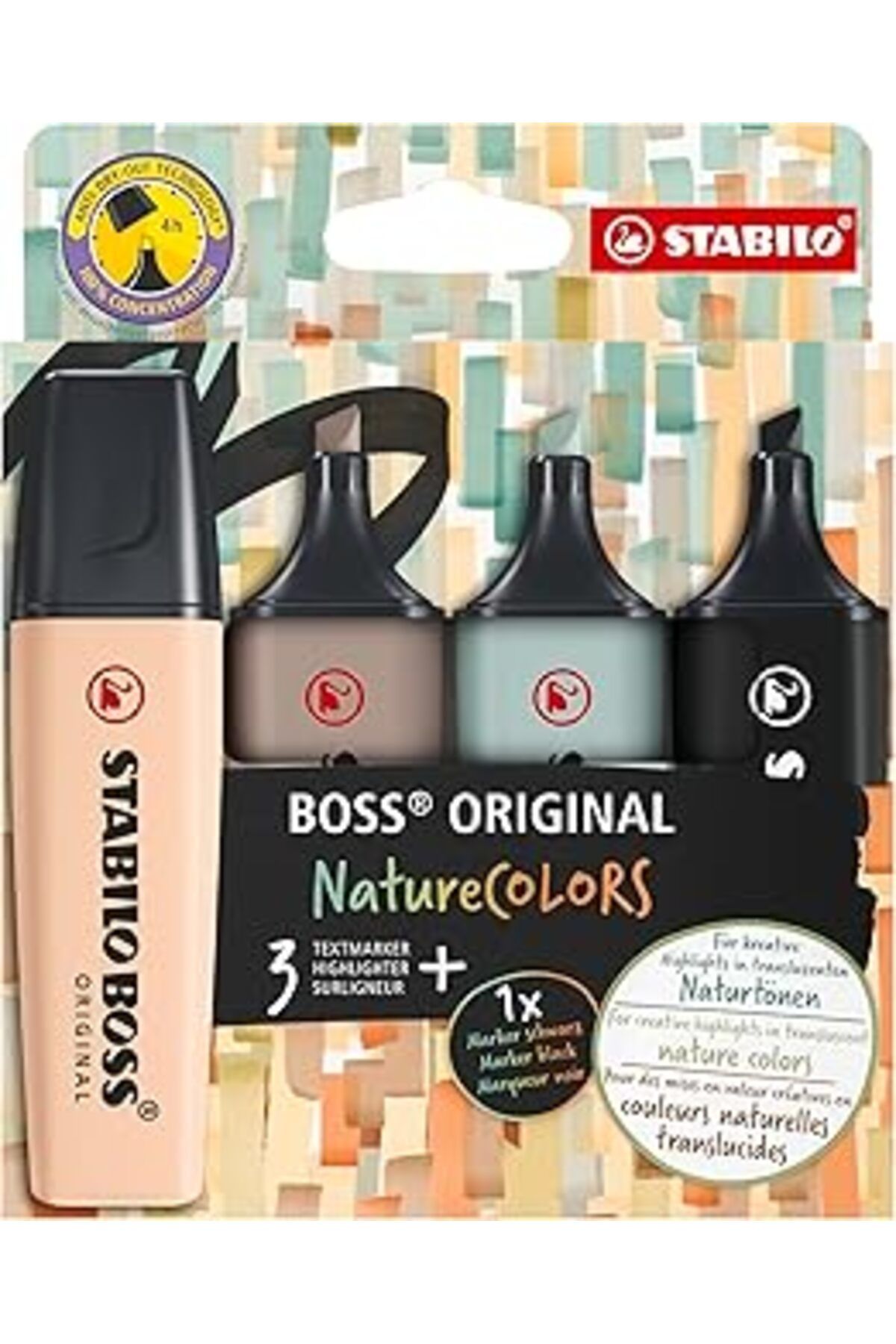 ALKAP Stabilo Boss Original Naturecolors - Fosforlu Kalem - 4'Lü Paket - Çeşitli Renkler