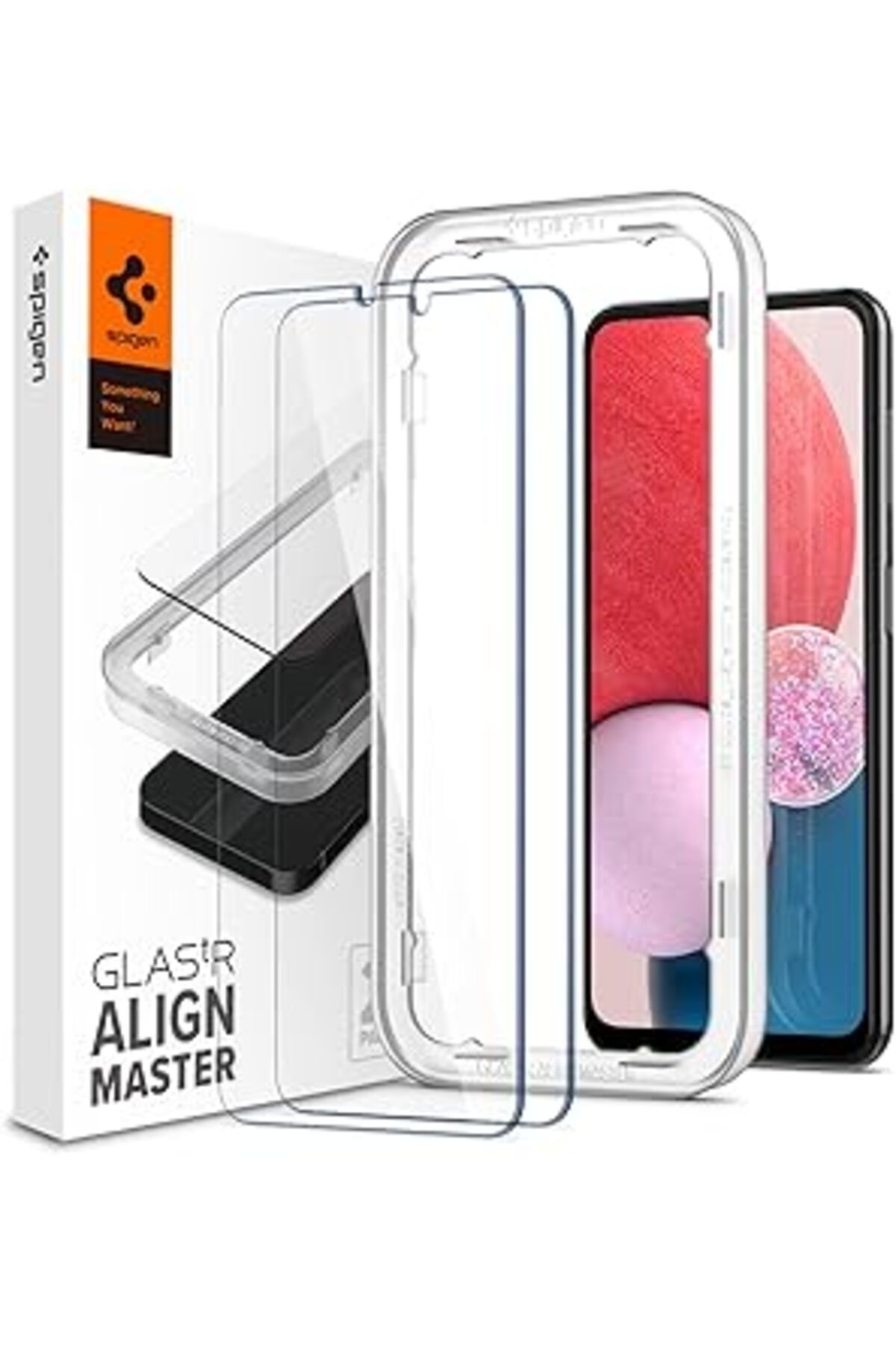 NZM TİCARET Spigen Galaxy A13 Cam Ekran Koruyucu Kolay Kurulum Align Glas.Tr (2 Adet) - Agl04280