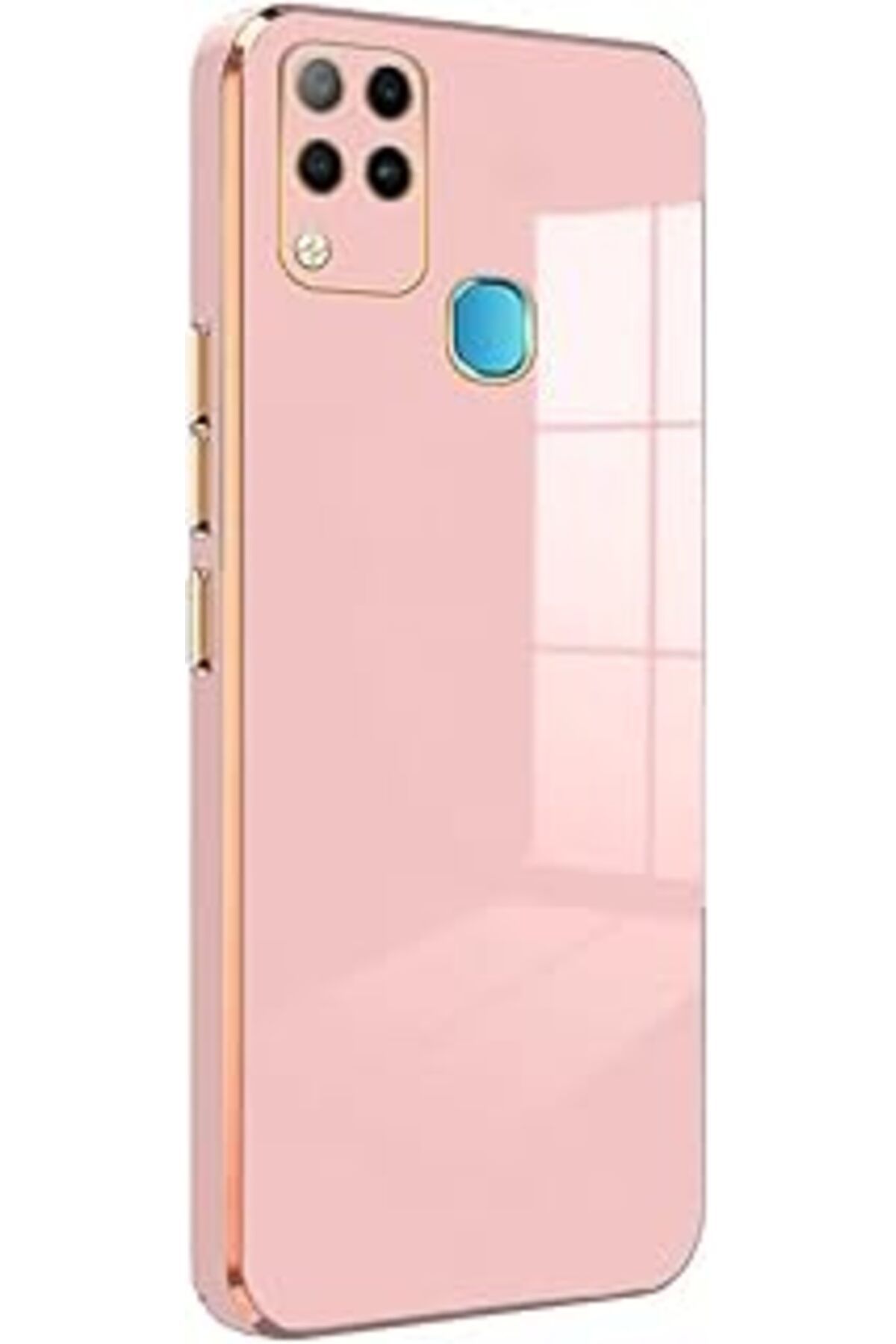 robotrend Infinix Hot 10T Için Kılıf Olive Plated Pembe [Hot 10T Ile Uyumlu Kılıf - Pembe]