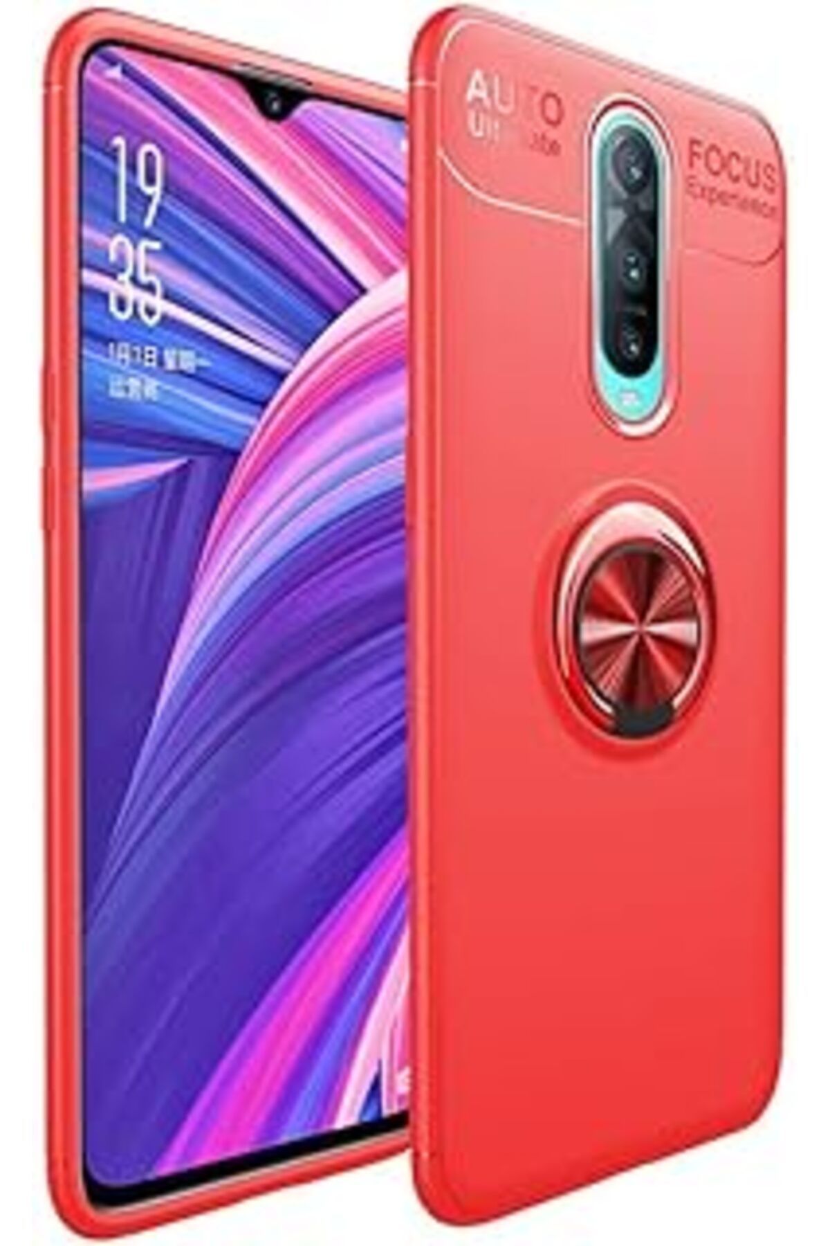 nerede bulurum Oppo Rx17 Pro Ile Uyumlu Kılıf Ravel Yüzüklü Silikon Kırmızı