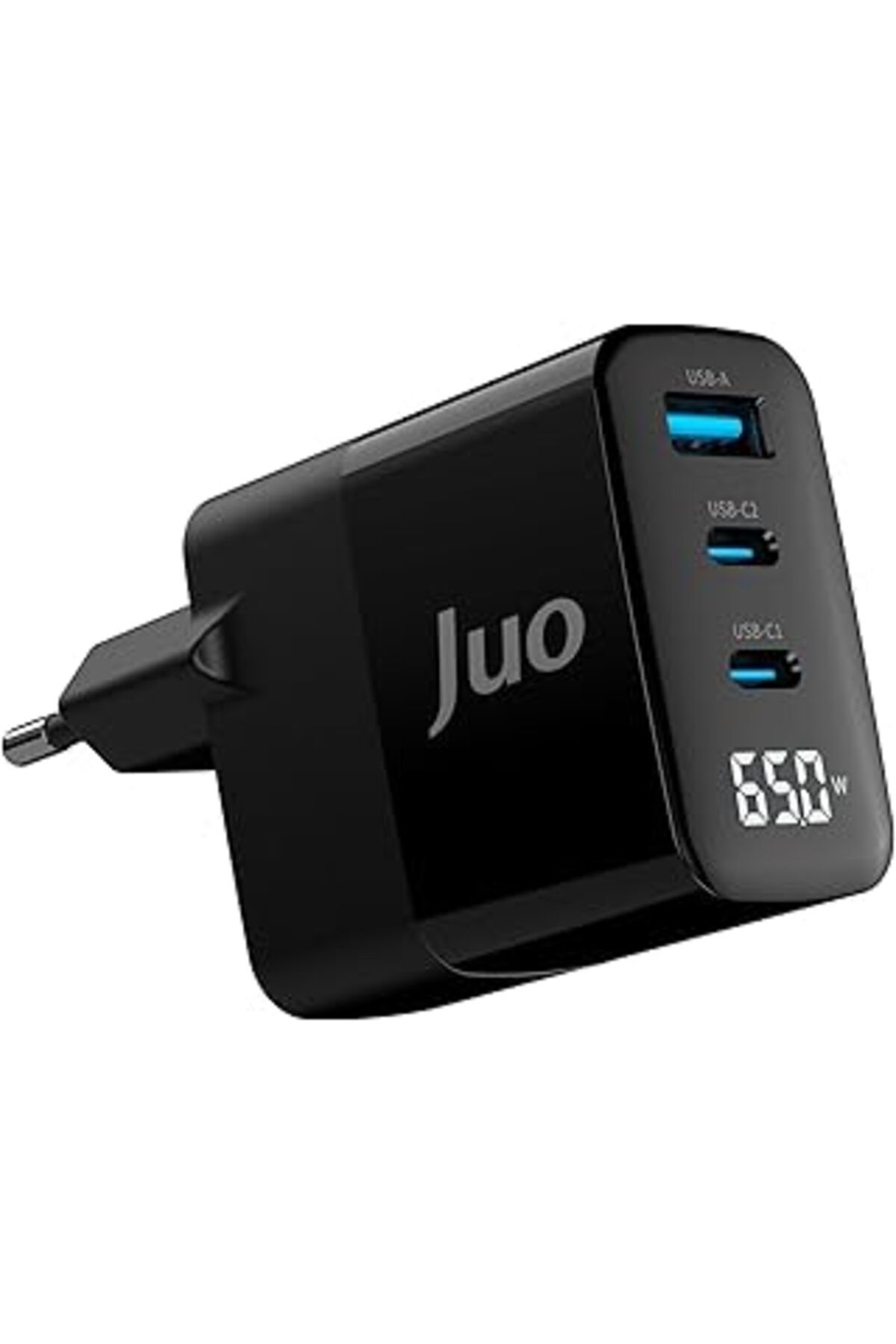 NZM TİCARET Juo 65W Gan Led Ekranlı Hızlı Şarj Cihazı 2 Type-C + Usb-A Iphone & Ipad & Notebook Uyumlu Şarj Ale