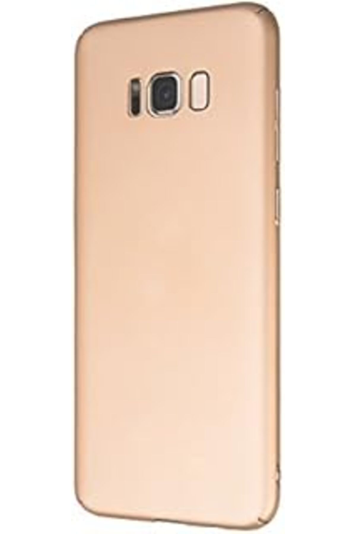 NZM TİCARET Galaxy S8 Uyumlu Sert Rubber Silikon Kılıf (Altın Rengi)