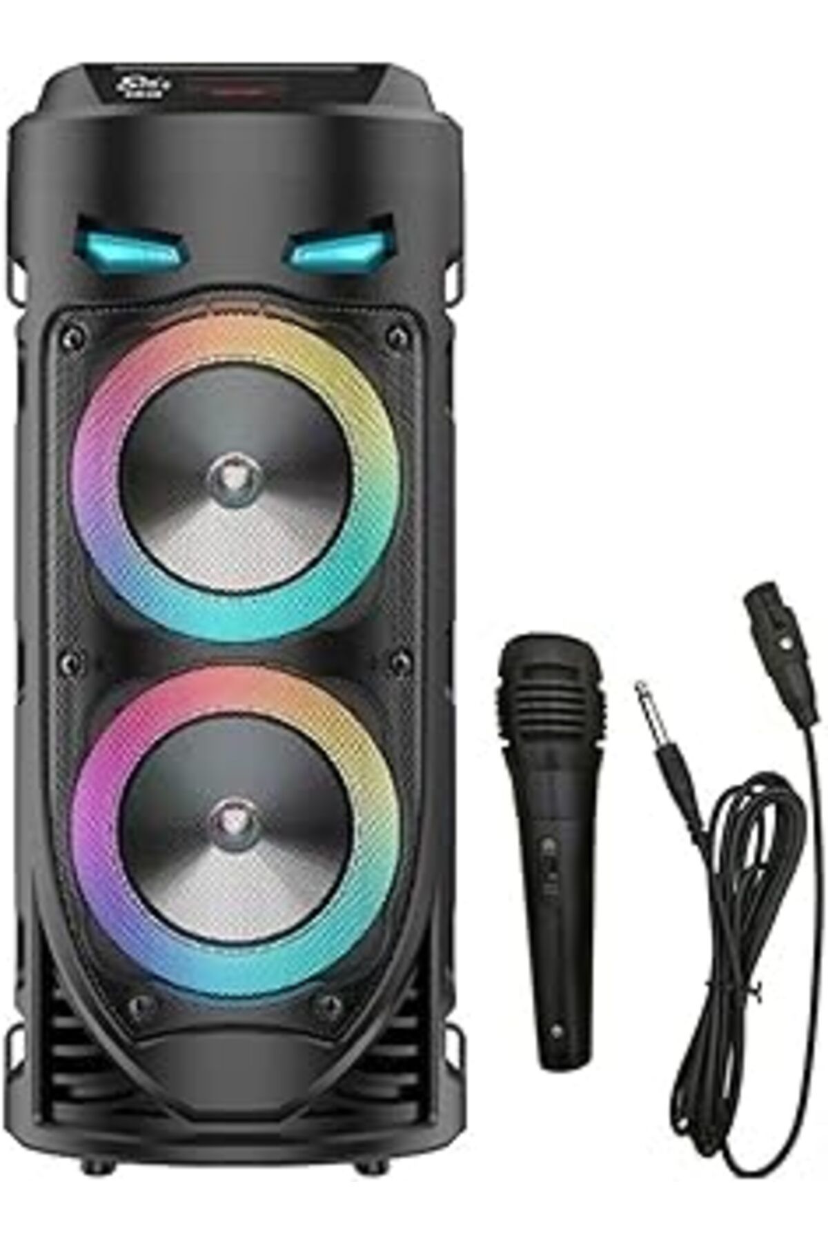 NZM TİCARET Şarjlı Taşınabilir Bluetooth Hoparlör Kablosuz Speaker Led Işıklı Ses Bombası Party Box Hoparlör