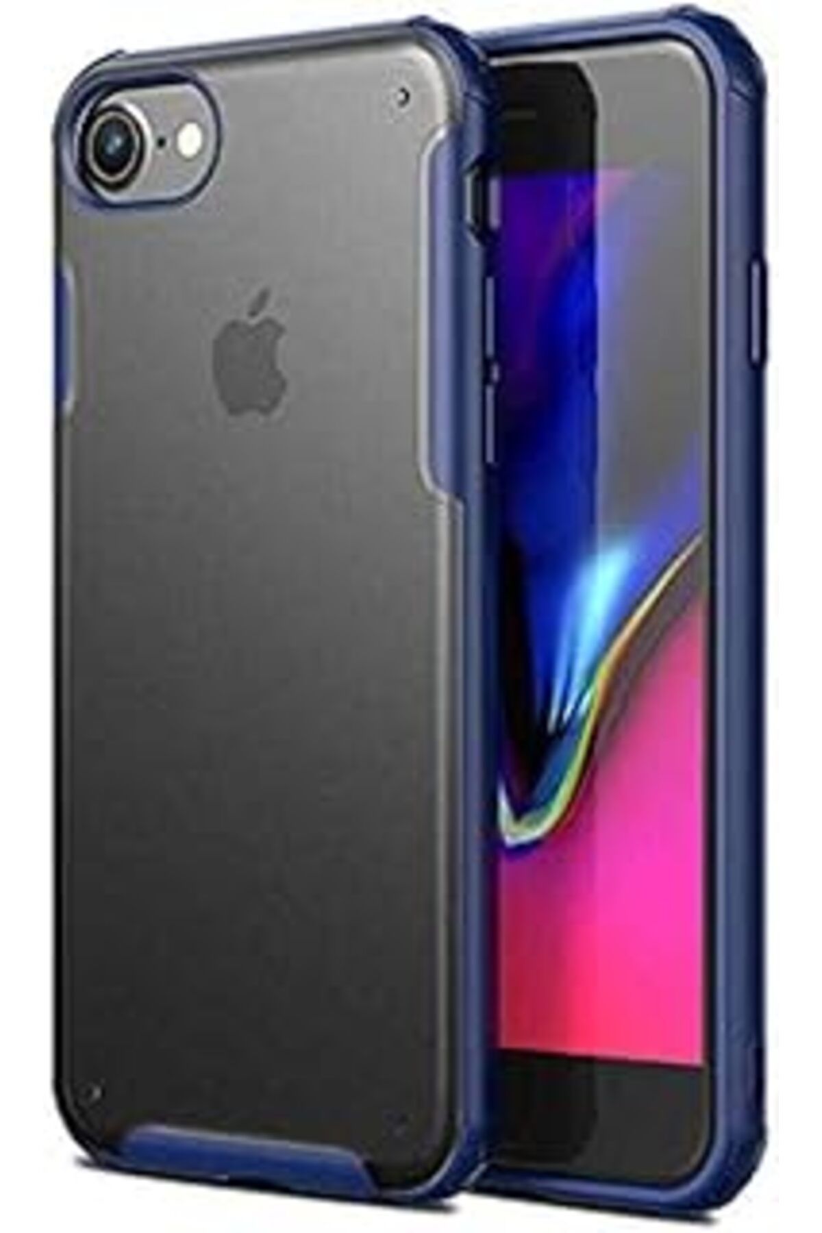 NZM TİCARET Iphone 8 Ile Uyumlu Volks Için Silikon Lacivert Cep Telefonu Kılıfı